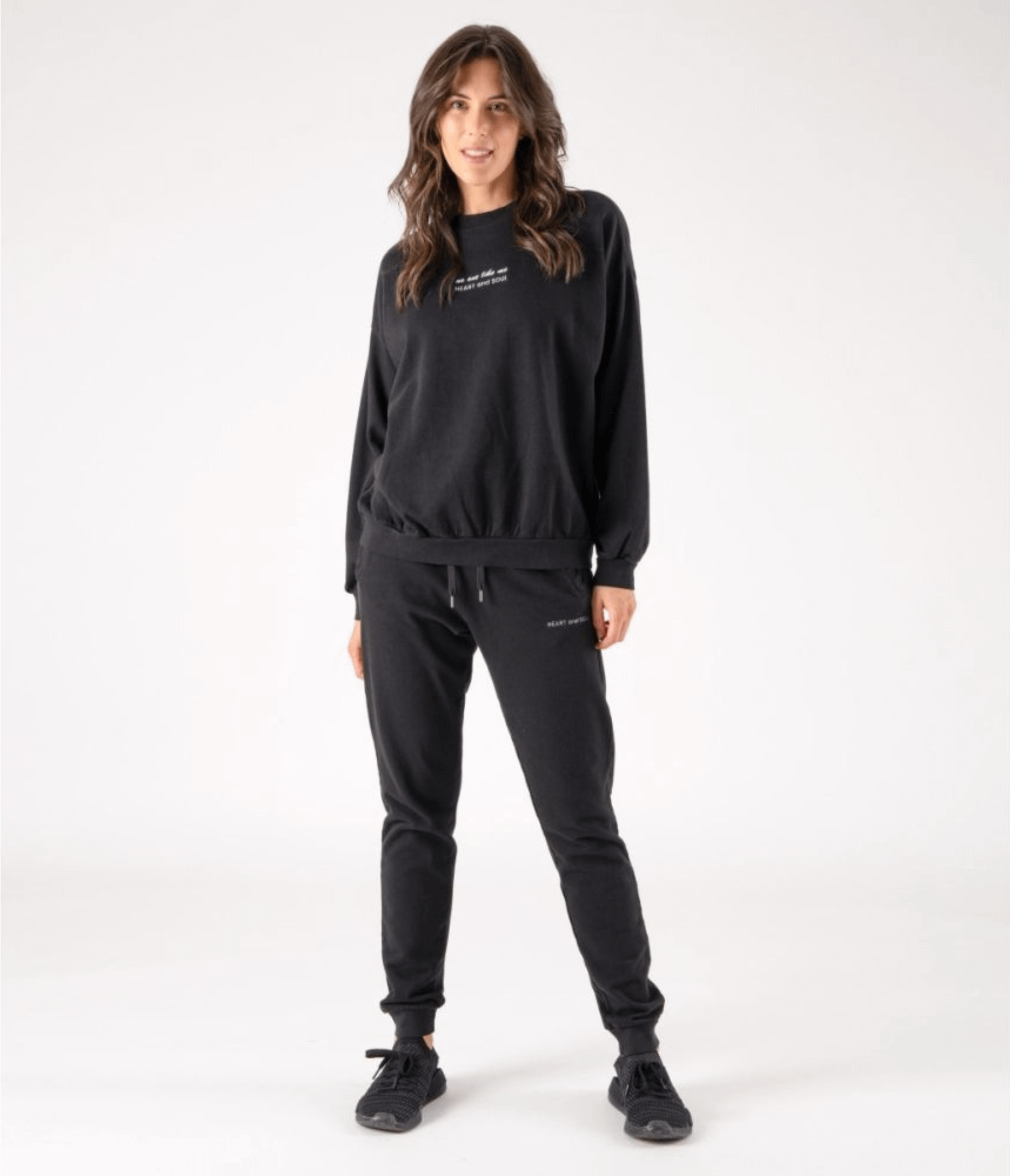 FELPA GIROCOLLO MIA OVERSIZE - BLACK