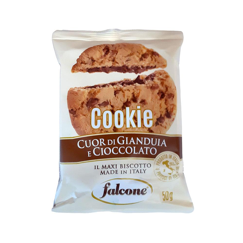 Falcone - Cookie Cuor di Gianduia e Cioccolato -Il Maxi Biscotto Made in Italy - 50gr.
