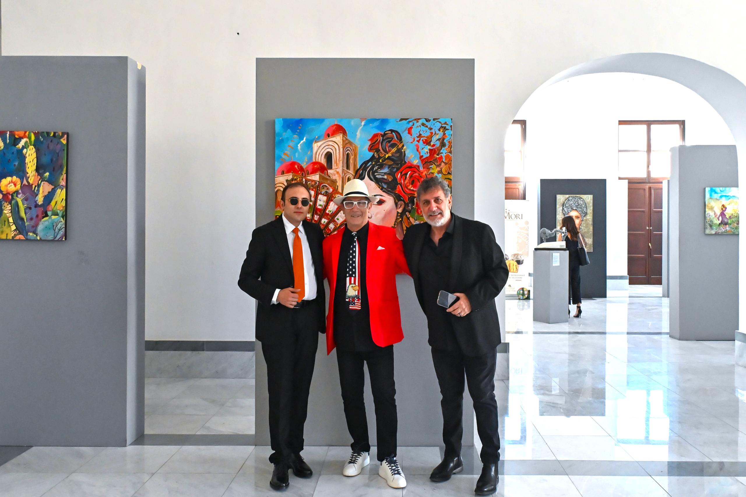 con il Direttore Alessandro Costanza e il pittore Filippo Lo Iacono