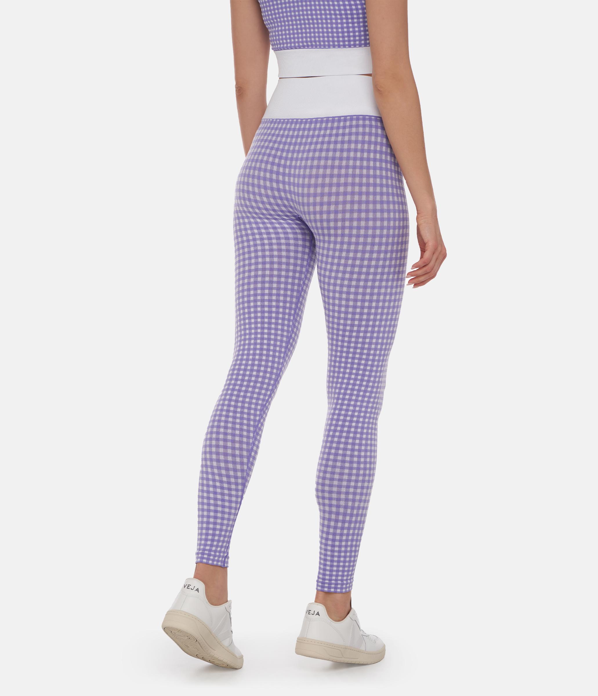 LEGGINGS SUTTON – VICHY – WHITE AND VIOLET