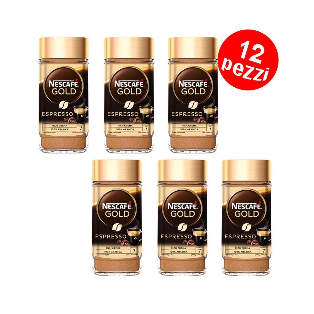 NESCAFÉ GOLD Espresso Caffè solubile, 6 Barattoli da 100g