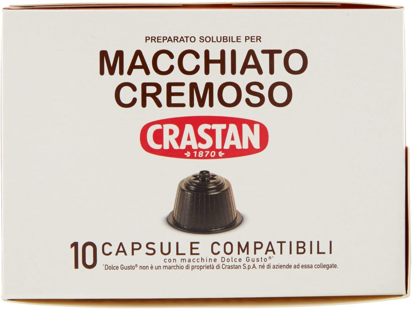Crastan Capsule Compatibili Dolce Gusto - Macchiato Cremoso  10 capsule