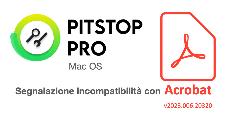 PitStop Pro problema con Acrobat 2023.00620320 su Mac