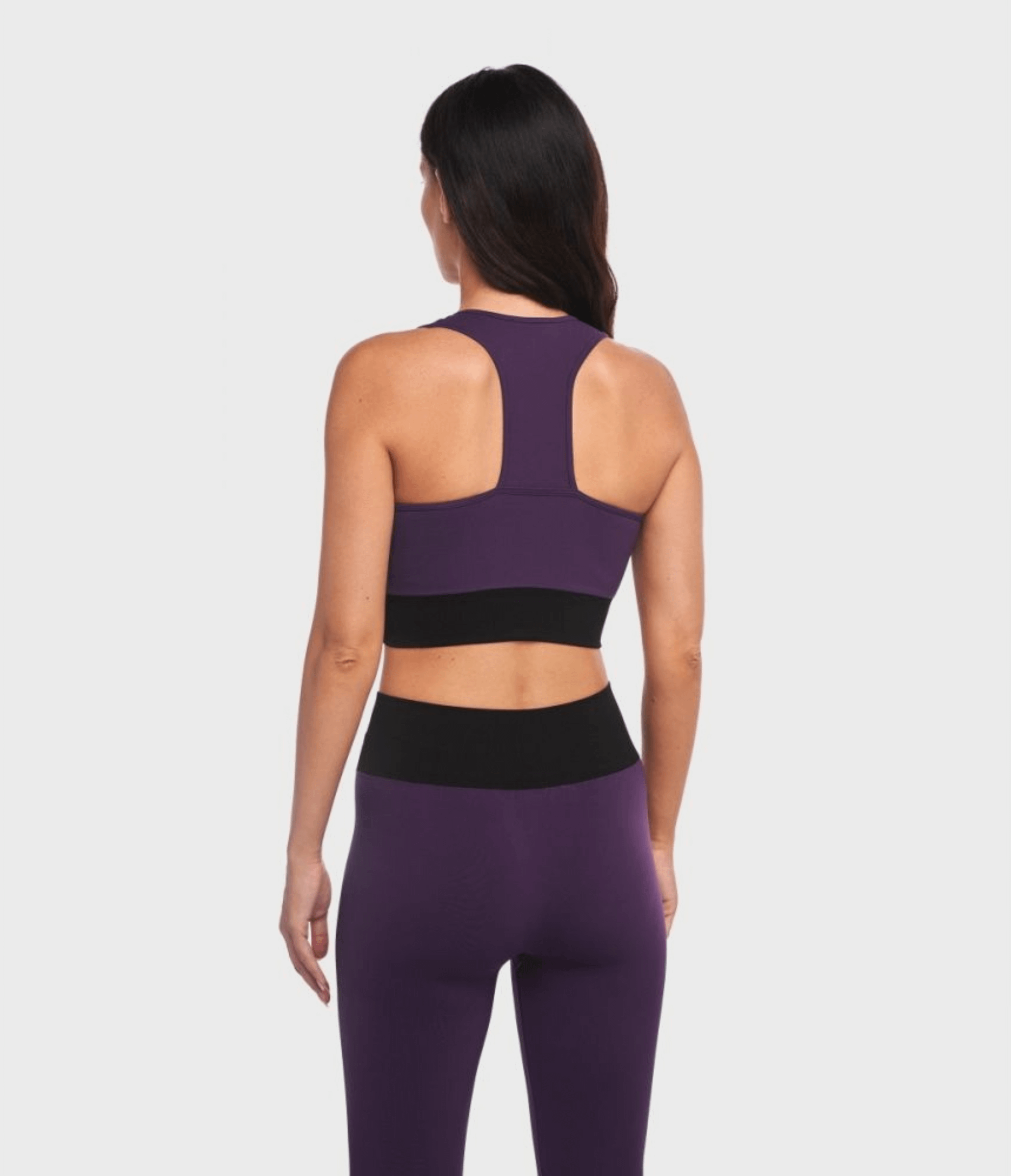 TOP SPORTIVO KAIA - BRB – DARK PURPLE/BLACK