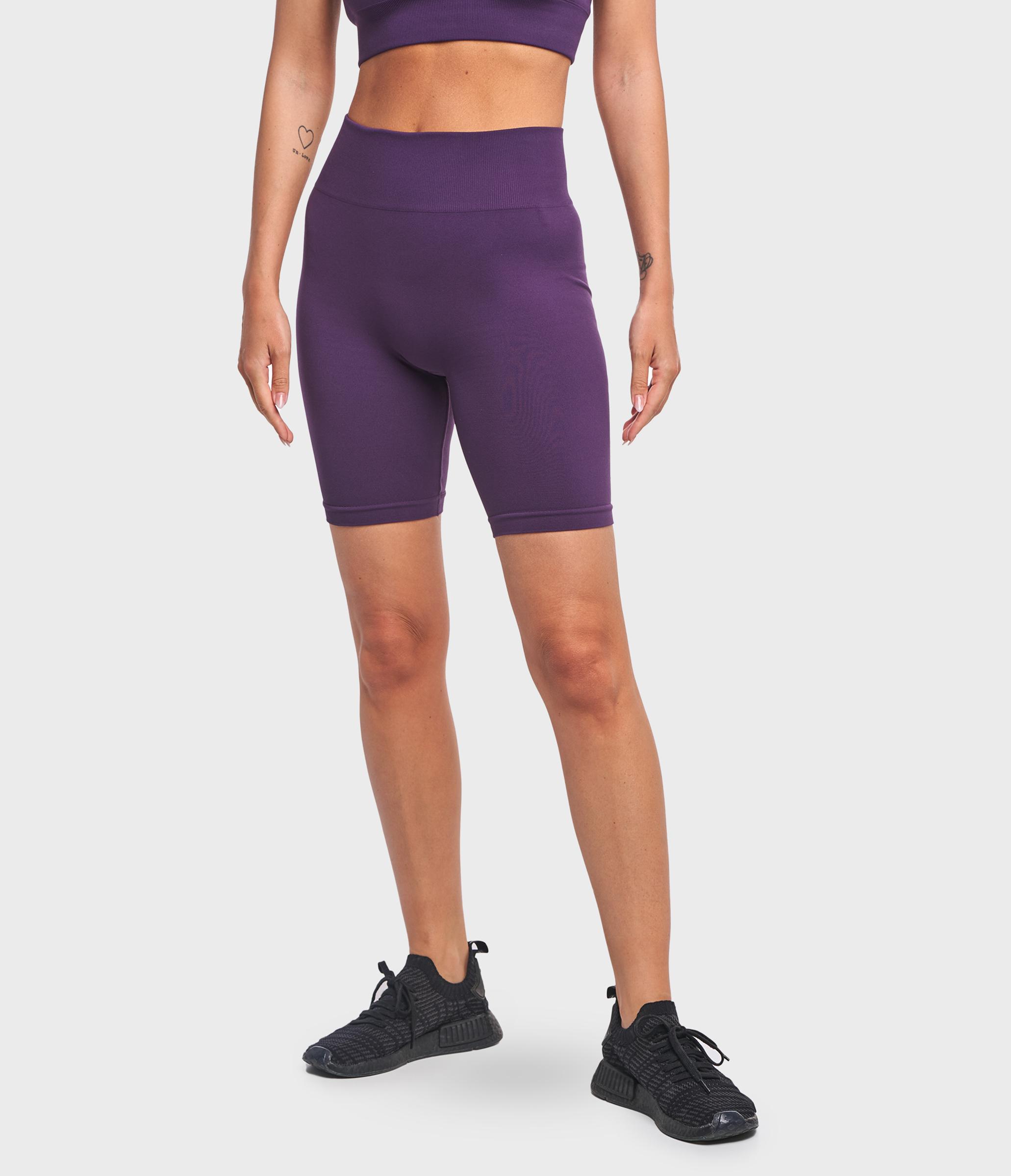 BIKER SHORTS SPORTIVI LEN ONE BLOCK - DARK PURPLE