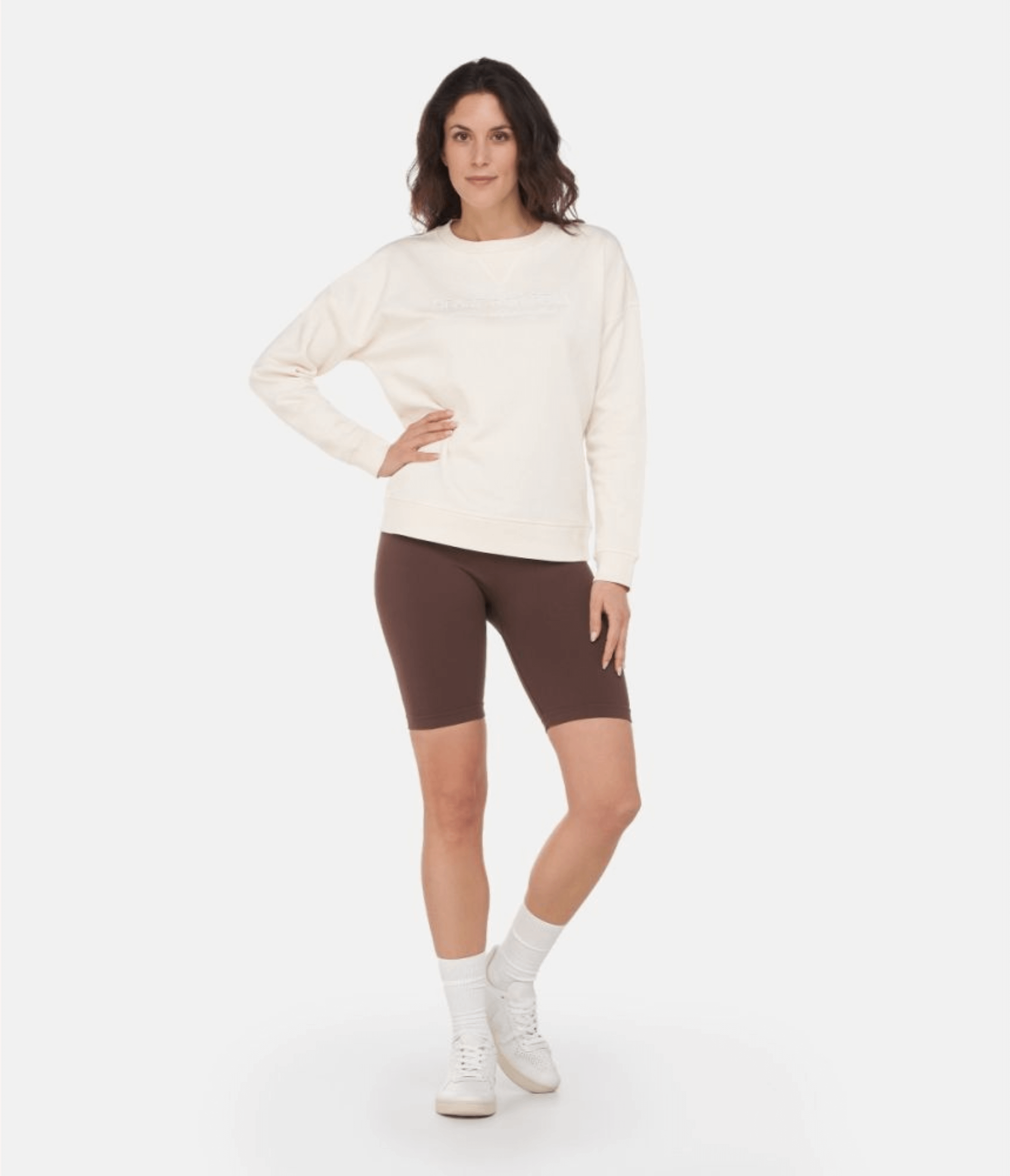 FELPA GIROCOLLO GISELLE OVERSIZE – SPORTS AND LEISURE CLUB - VANILLA