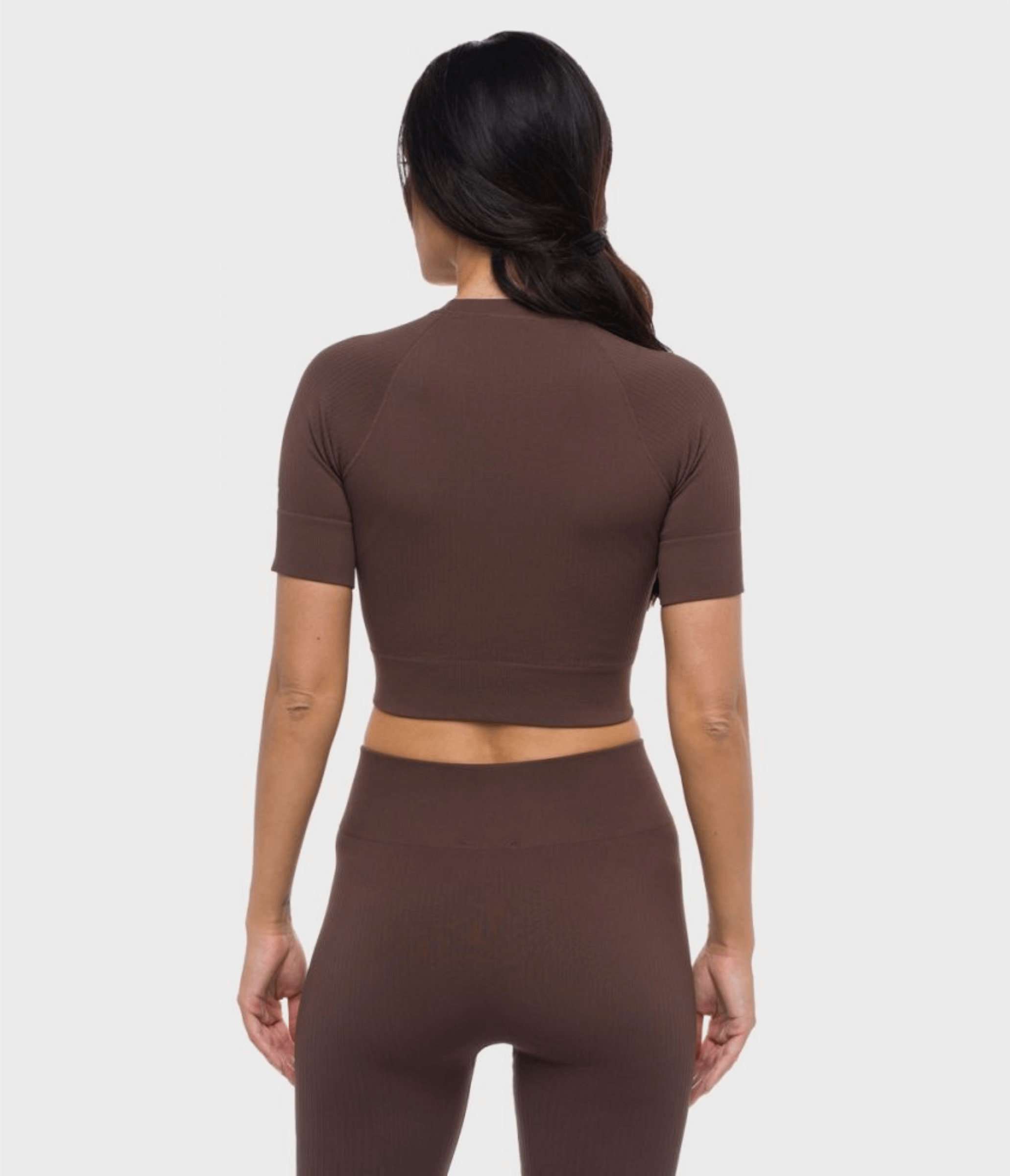 CROP TOP SPORTIVO NORA - INFINITY - CHESTNUT