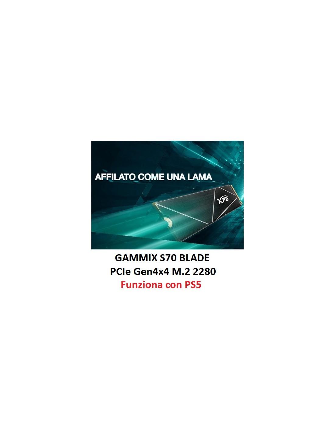 ADATA SSD M2 NVME XPG GAMMIX S70 BLADE 1TB 4.0 GEN4x4 (certificata PS5 - SIAE)