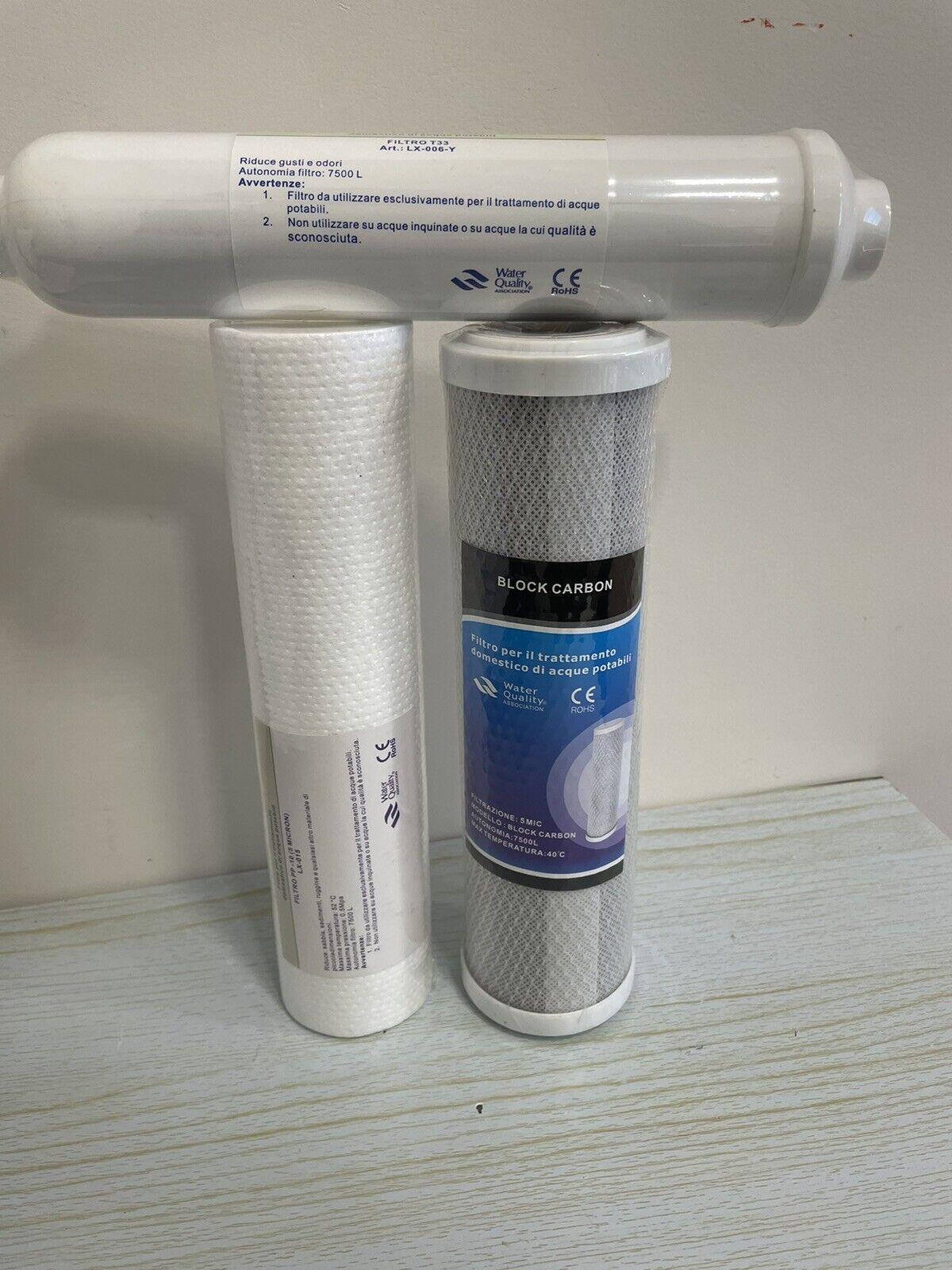 FILTRI kit di ricambio OSMOSI Inversa depuratore Filtro acqua