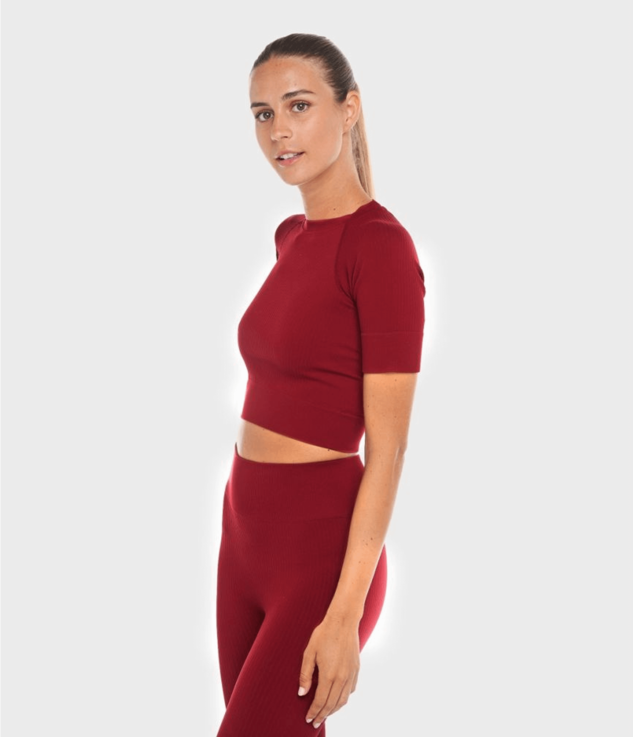 CROP TOP SPORTIVO NORA - INFINITY – RHUBARB