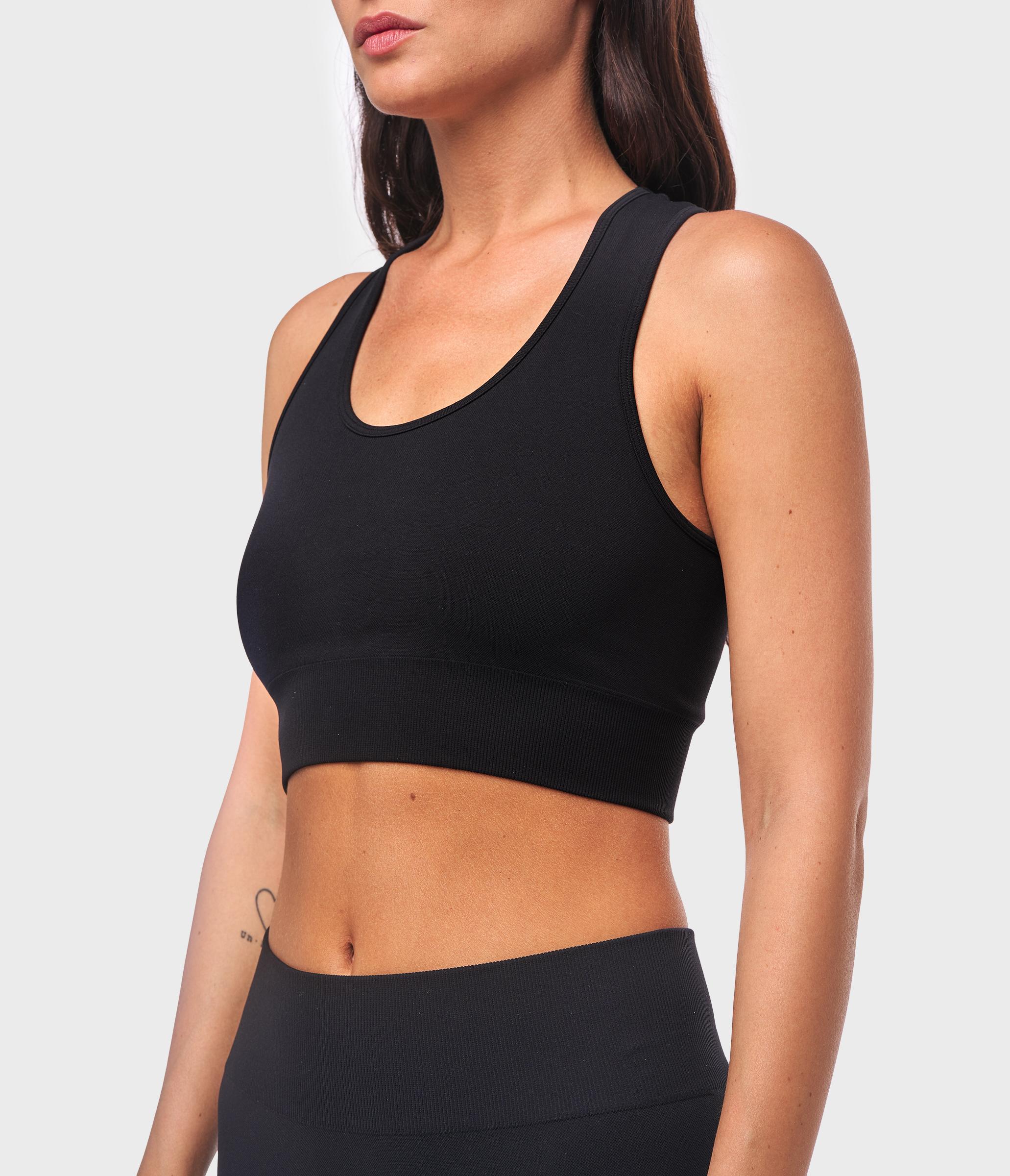 CROP TOP SPORTIVO KAIA ONE BLOCK - BLACK