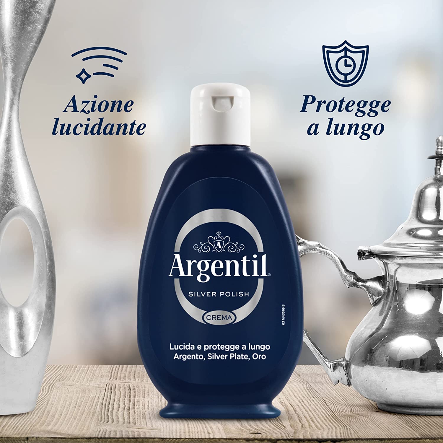 Argentil - Detergente Specifico per Argento in Crema Lucidante 150 ml x 3 Pezzi