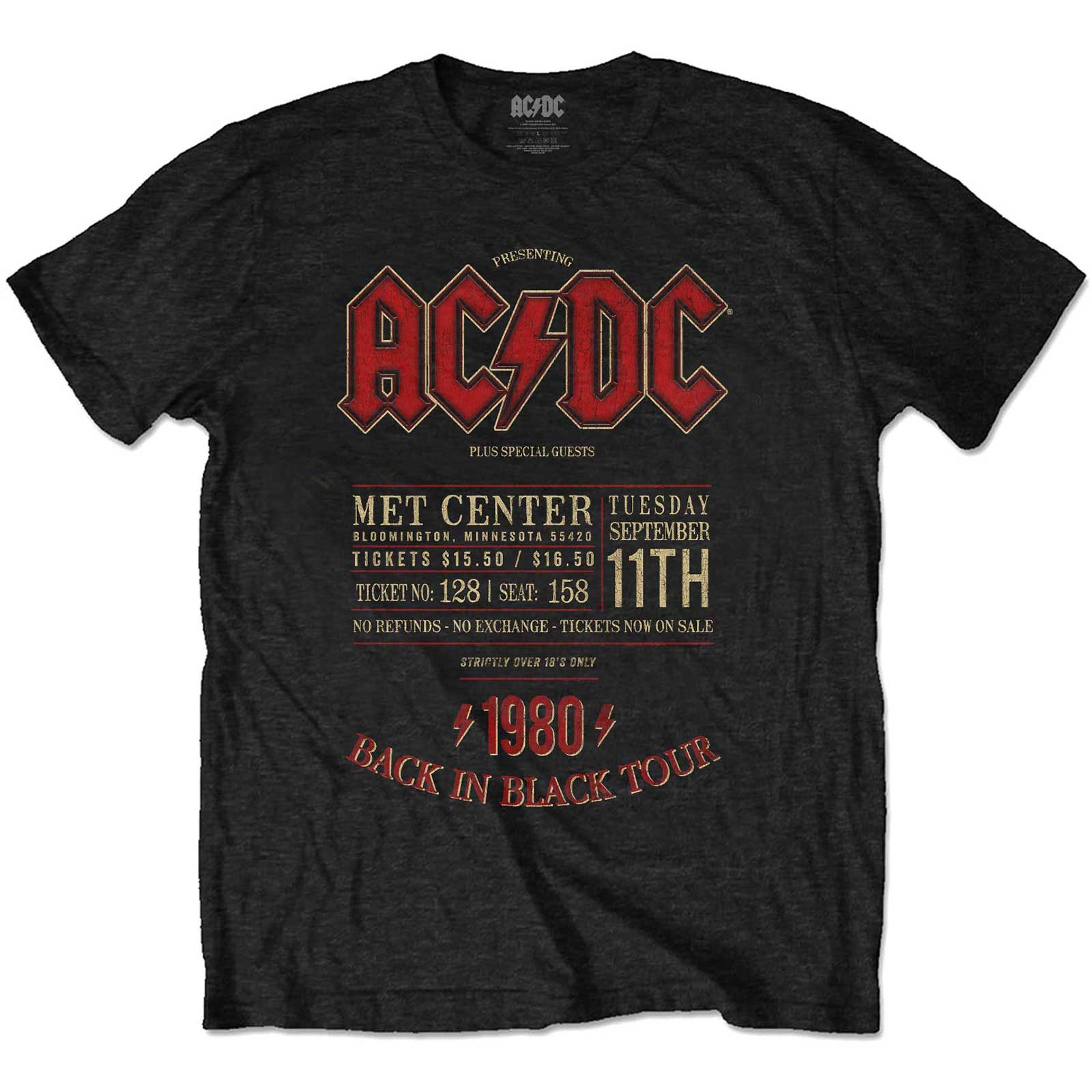 T-shirt AC-DC tour 1980