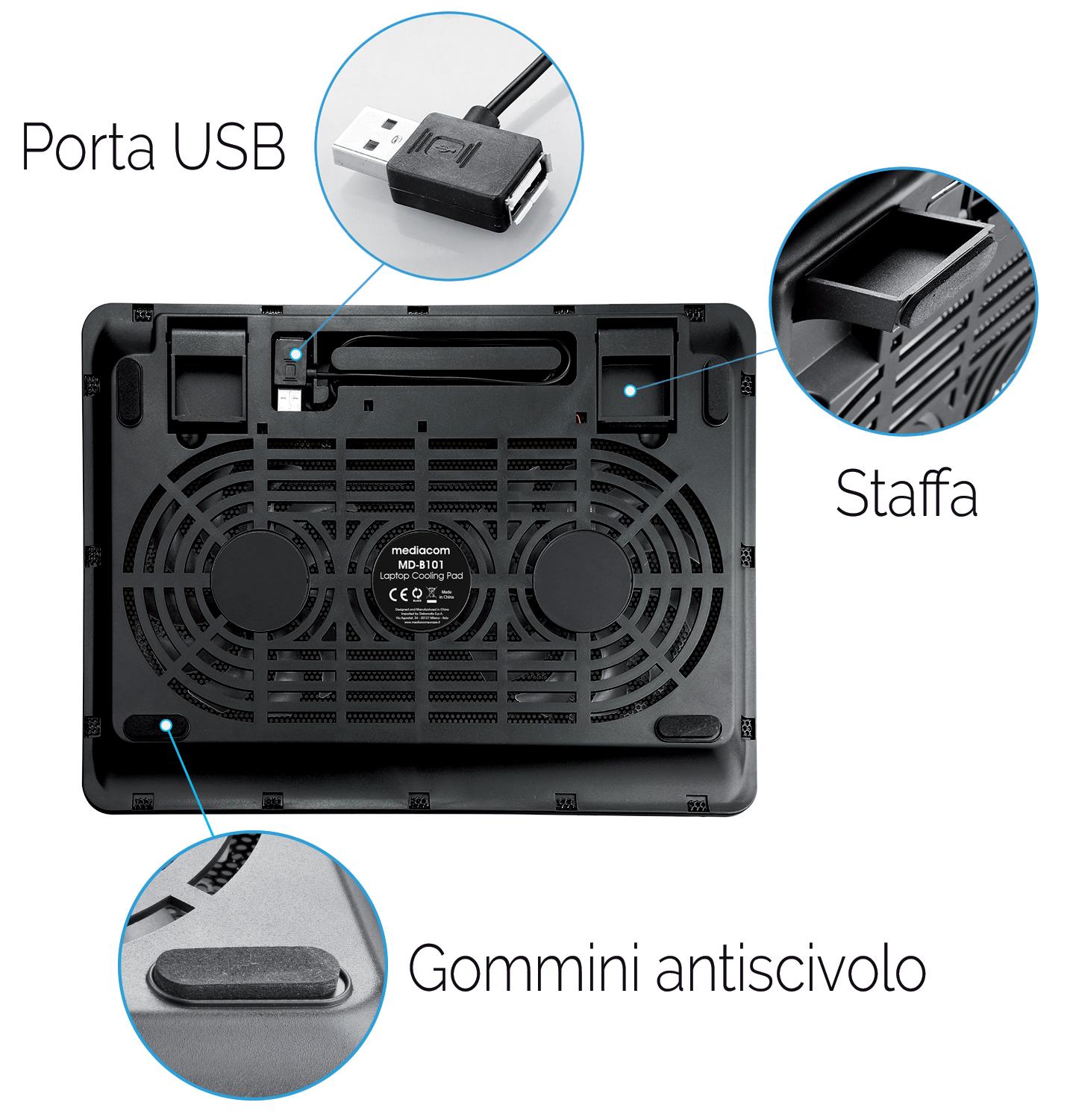 Base di raffreddamento per notebook MEDIACOM modello B101