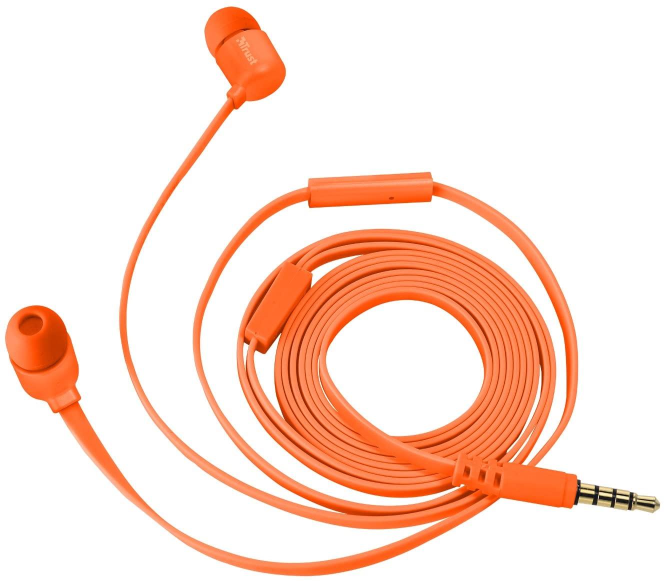 Cuffie in-ear TRUST colore arancio