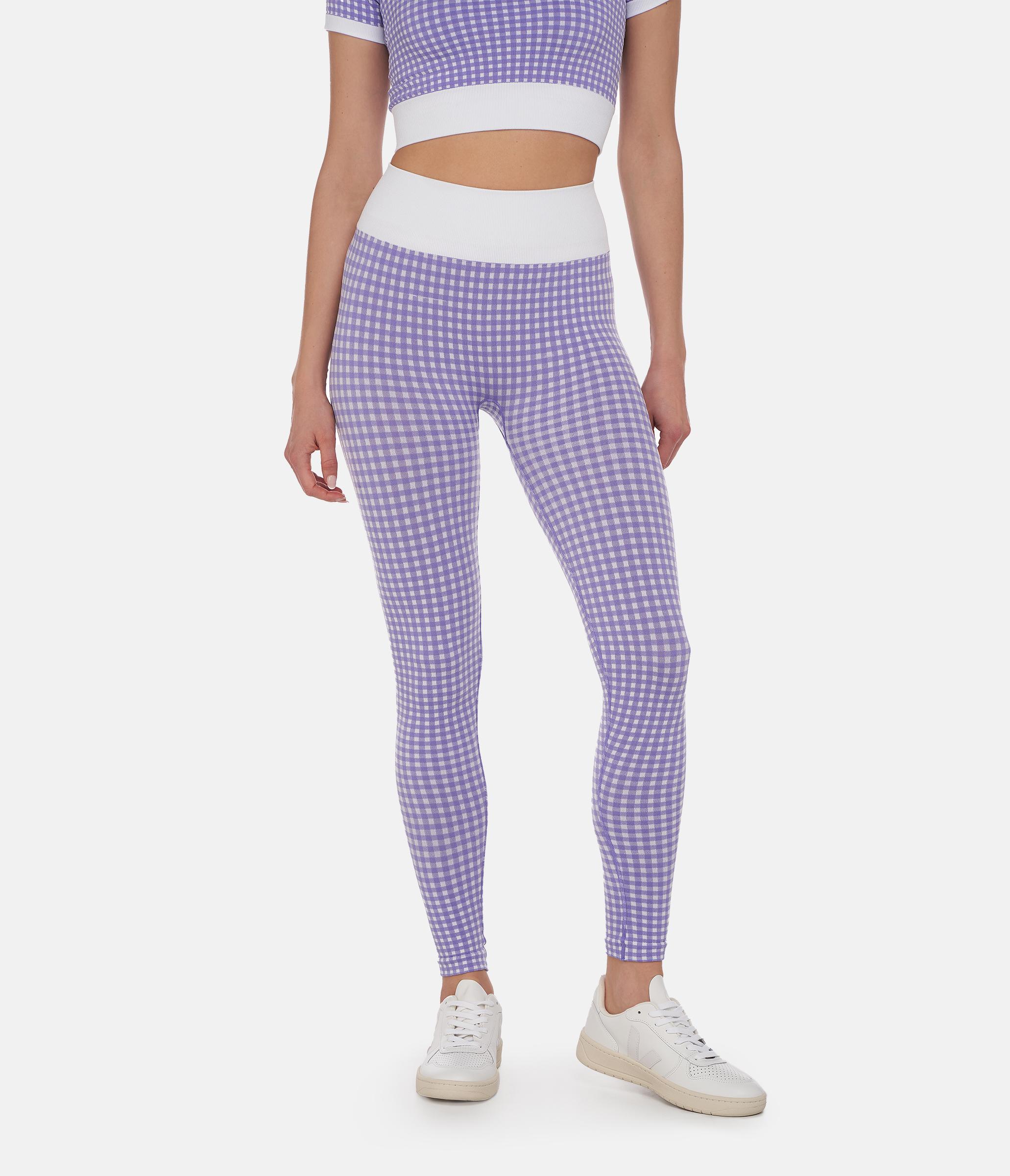 LEGGINGS SUTTON – VICHY – WHITE AND VIOLET