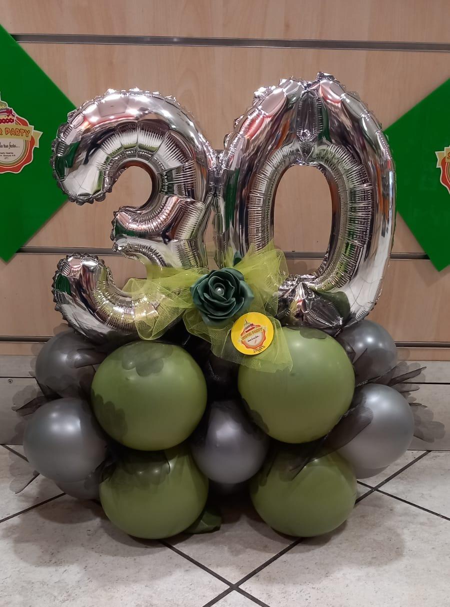 palloncino  a numero 30 verde oliva