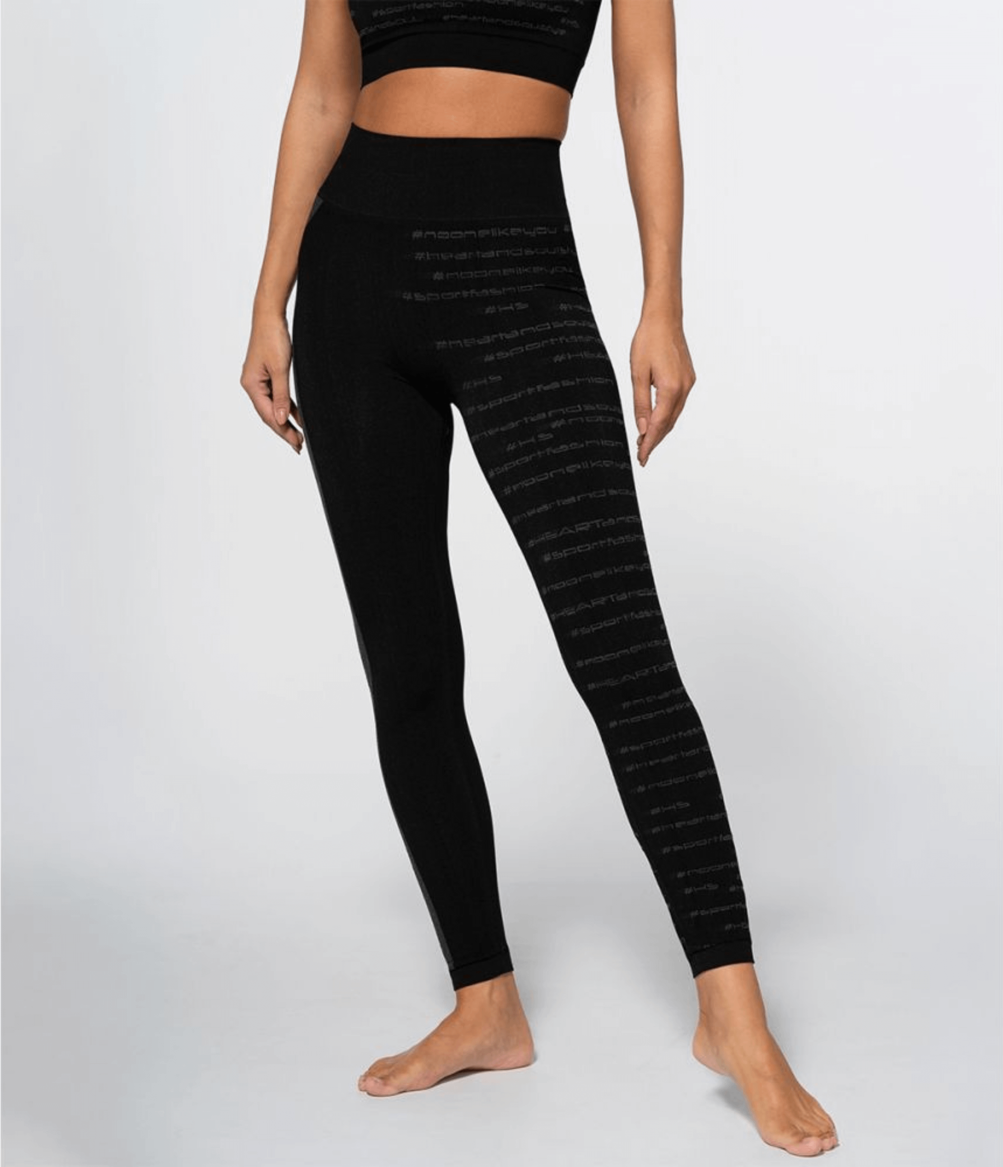 LEGGINGS HUTTON PERGAMENA BLACK - SEAMLESS