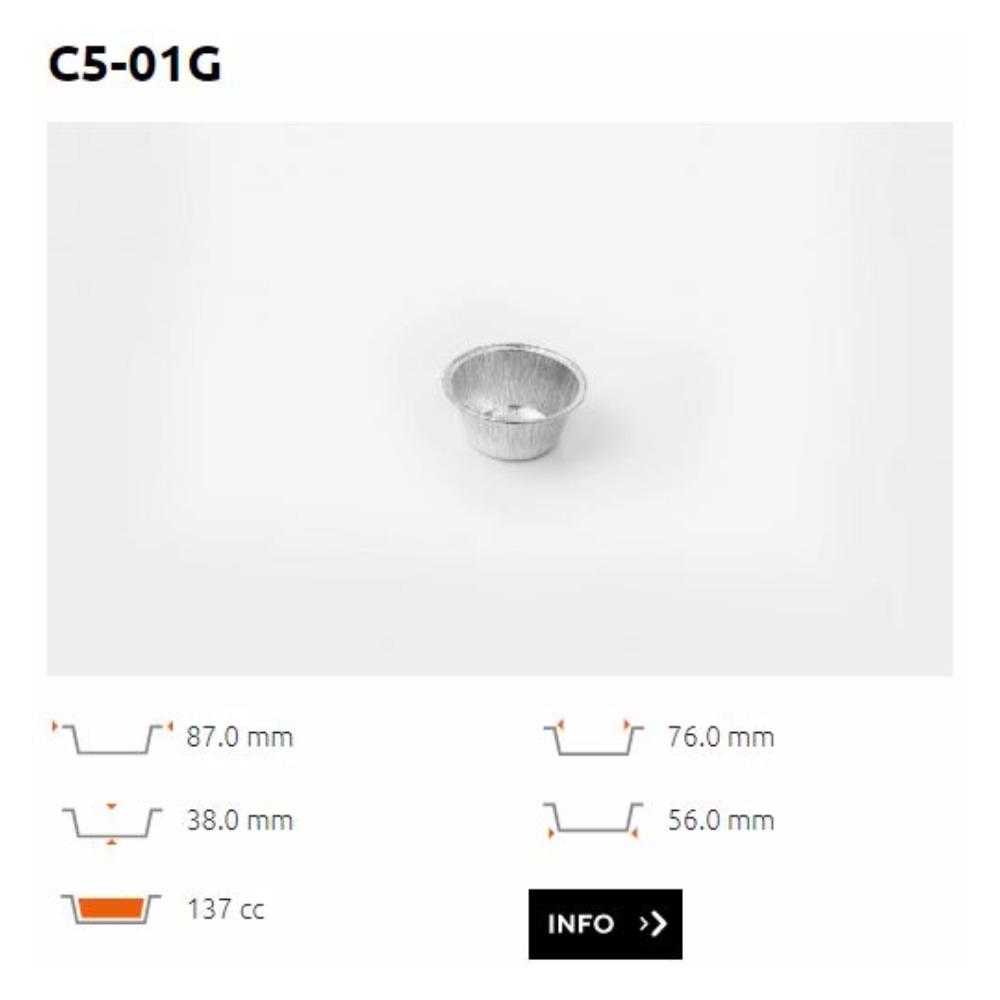 Contenitore circolare C5-01G alluminio 100 pezzi Icont