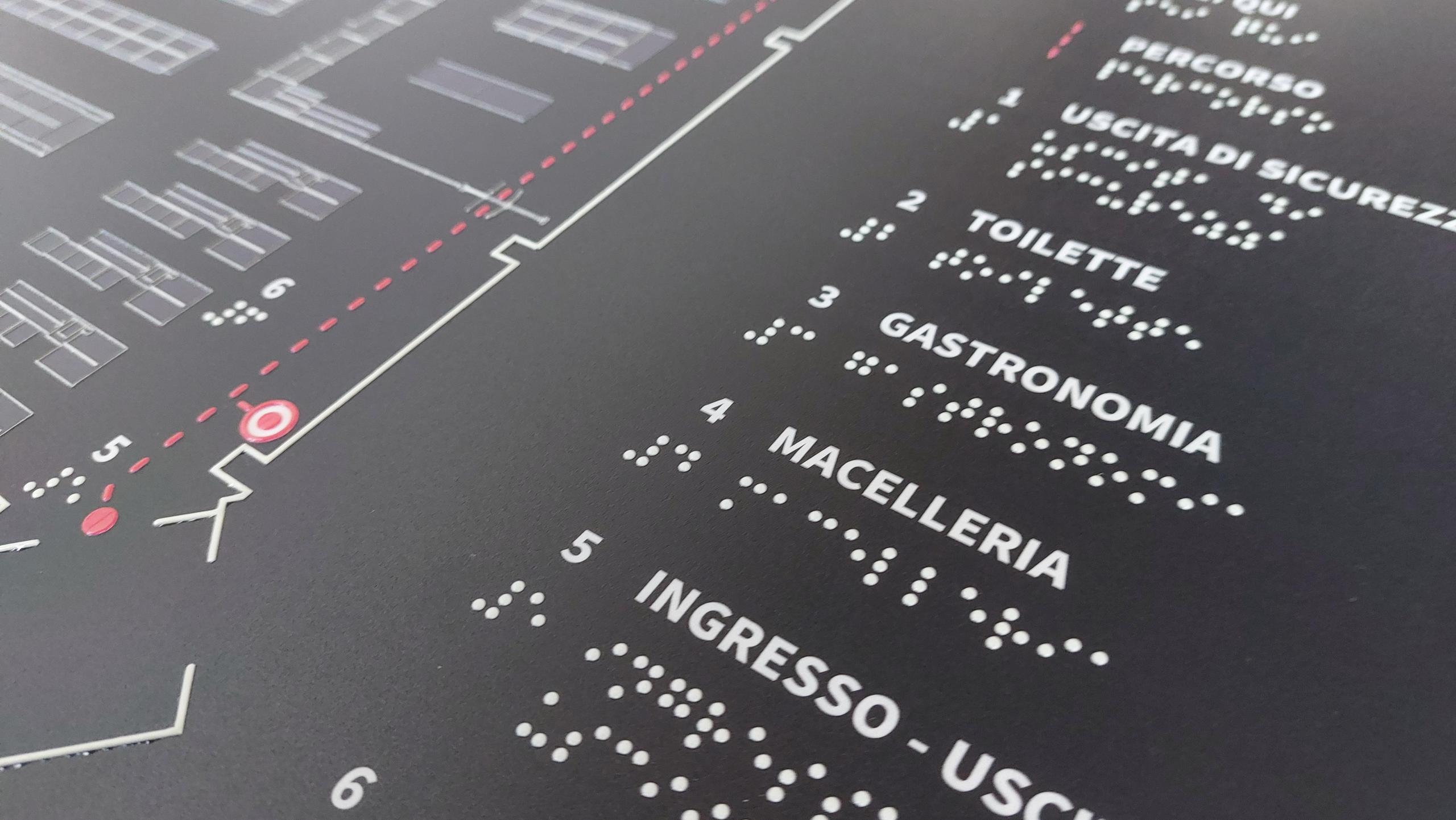 realizzato da Handy Systems mappa tattile - stampa Braille