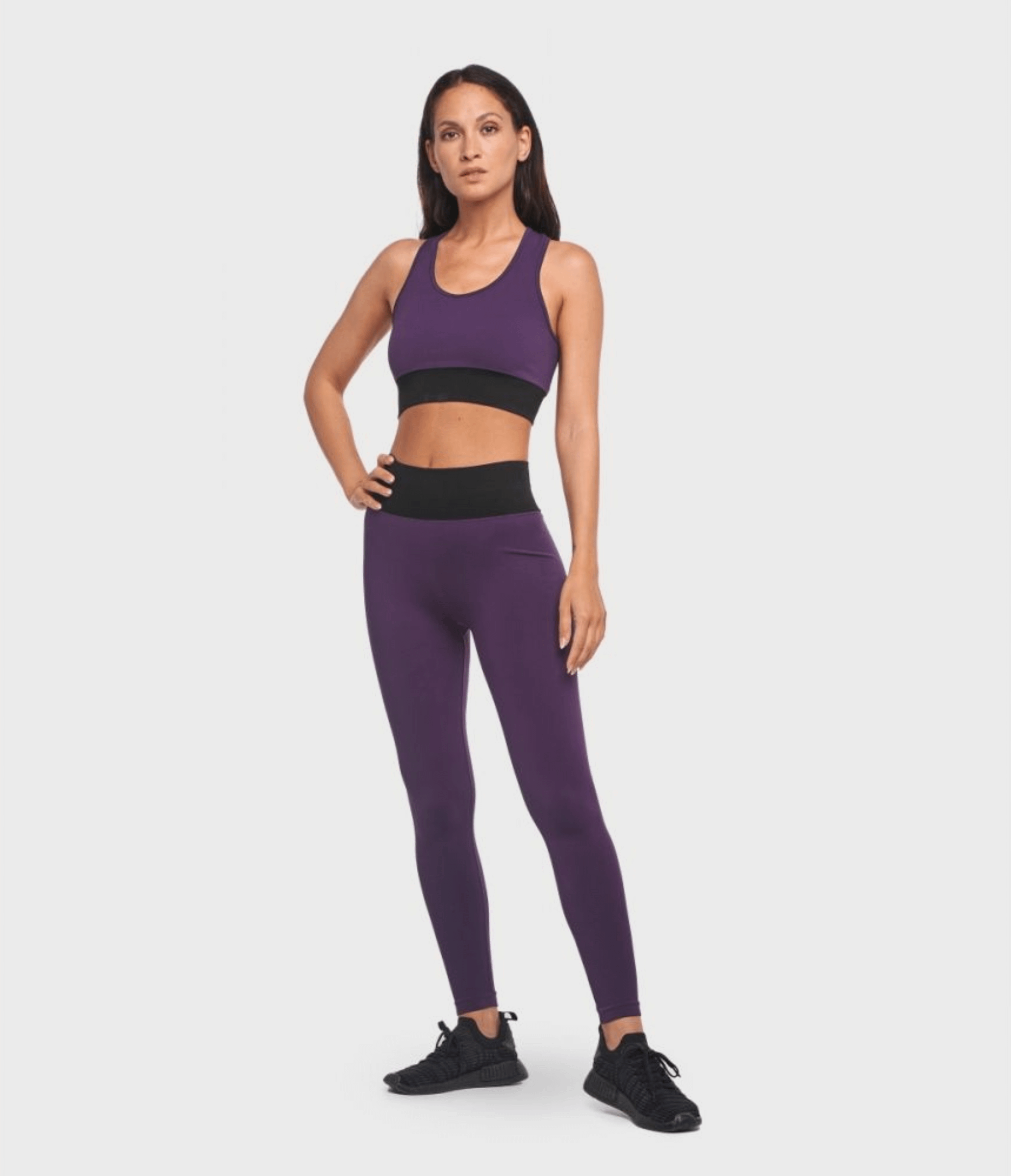 TOP SPORTIVO KAIA - BRB – DARK PURPLE/BLACK