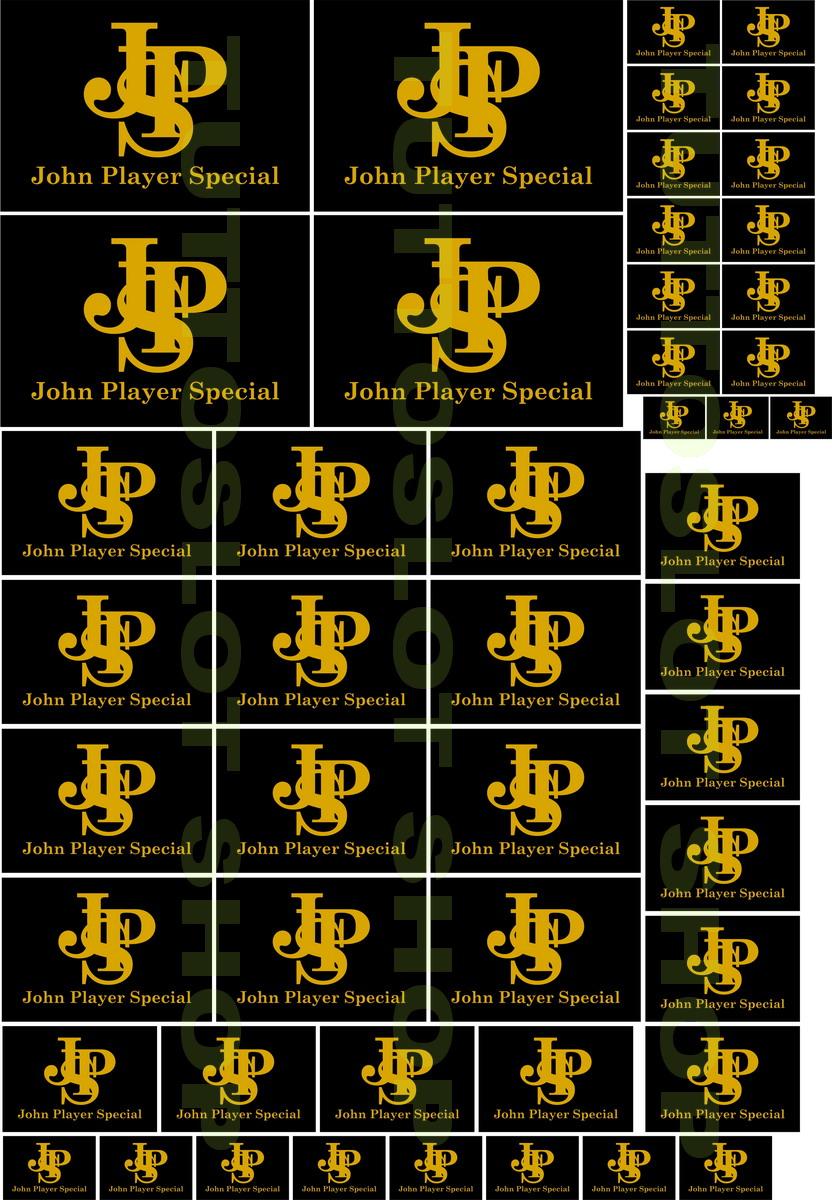 Foglio adesivi in vinile con logo JOHN PLAYER SPECIAL - Self adhesive vinyl JPS logo sticker