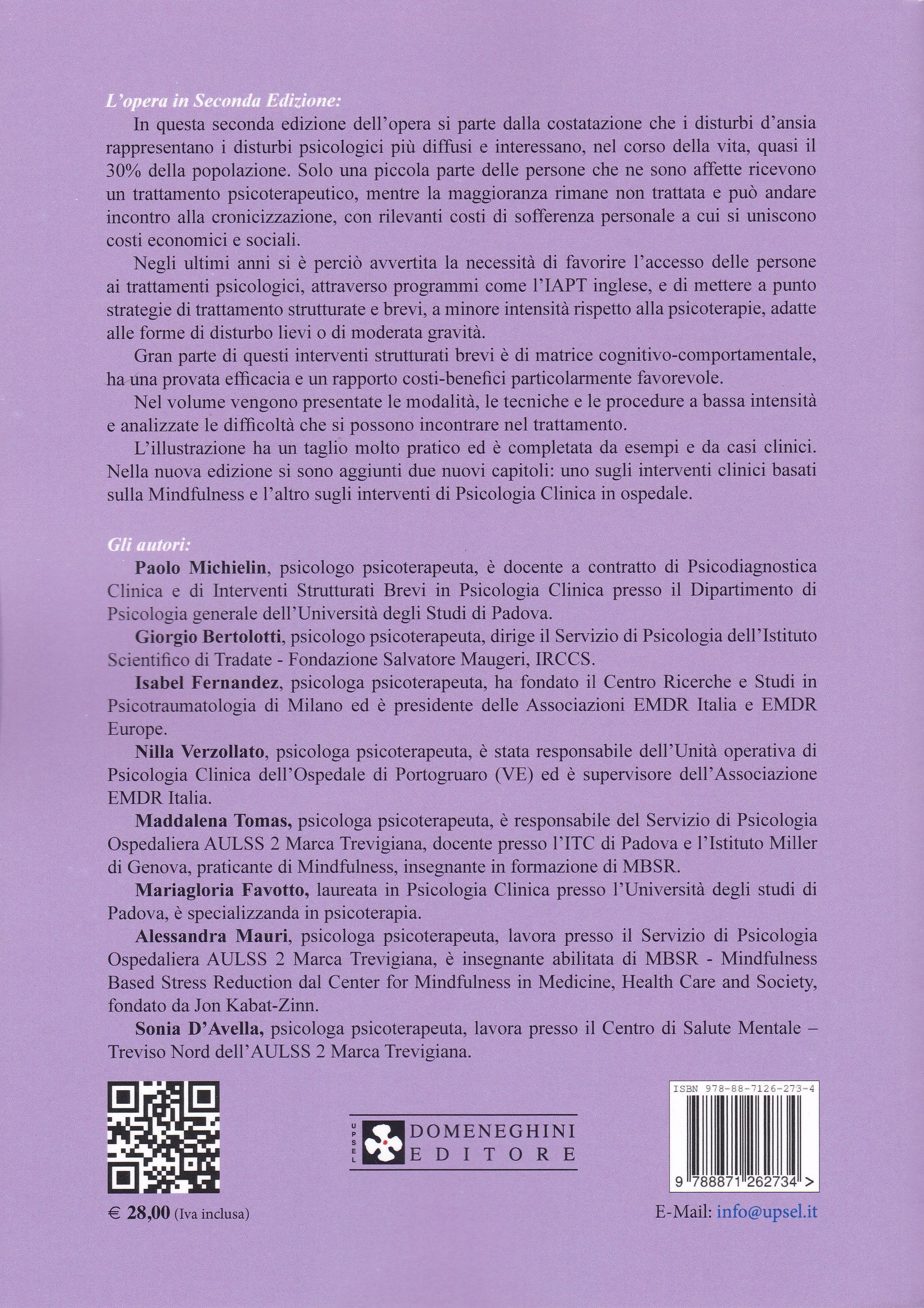 Michielin. Interventi Strutturati Brevi in Psicologia Clinica. Ansia: Diagnosi e Trattamento. II Ed.