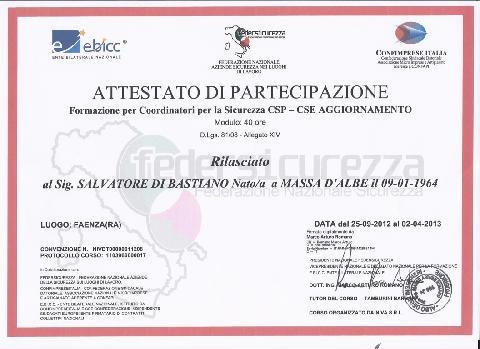 Aggiornamento sicurezza cantieri 2013