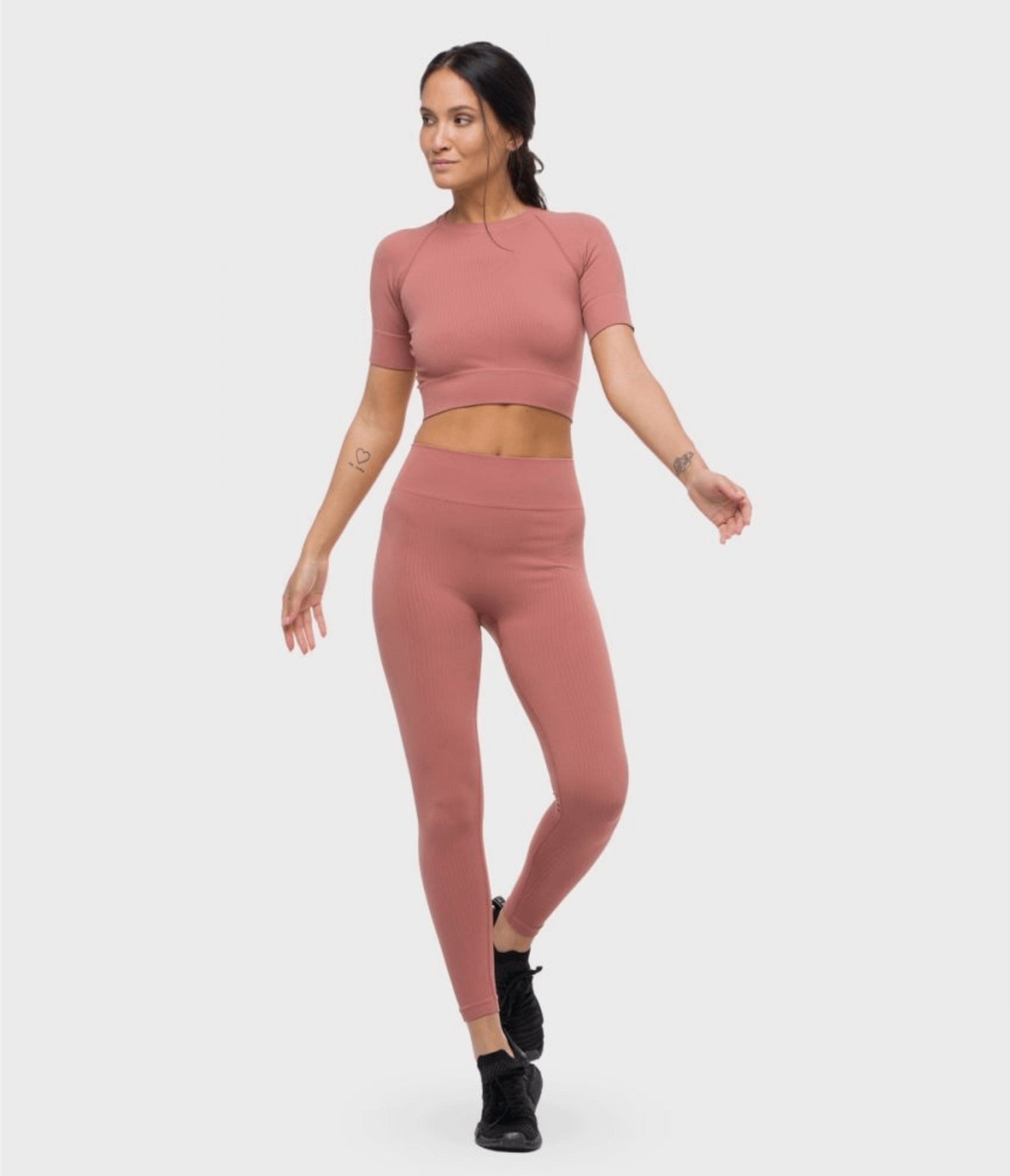 CROP TOP SPORTIVO NORA - INFINITY - DESERT ROSE