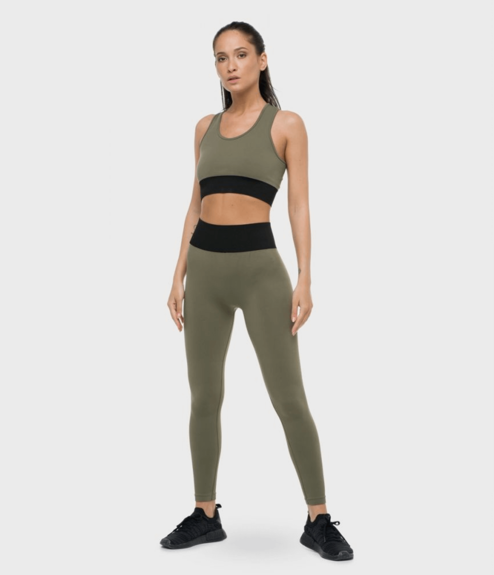 LEGGINGS SPORTIVO RIVINGTON - BRB - OLIVE/BLACK