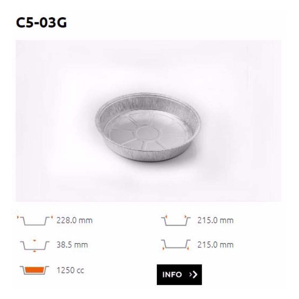Contenitore circolare C5-03G C+C alluminio 50 pezzi Icont