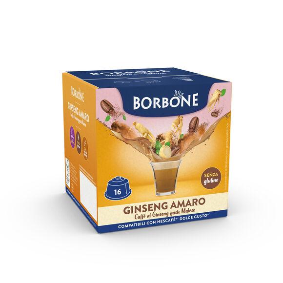 16 Cápsulas de Borbone para bebida soluble de GINSENG AMARGO
