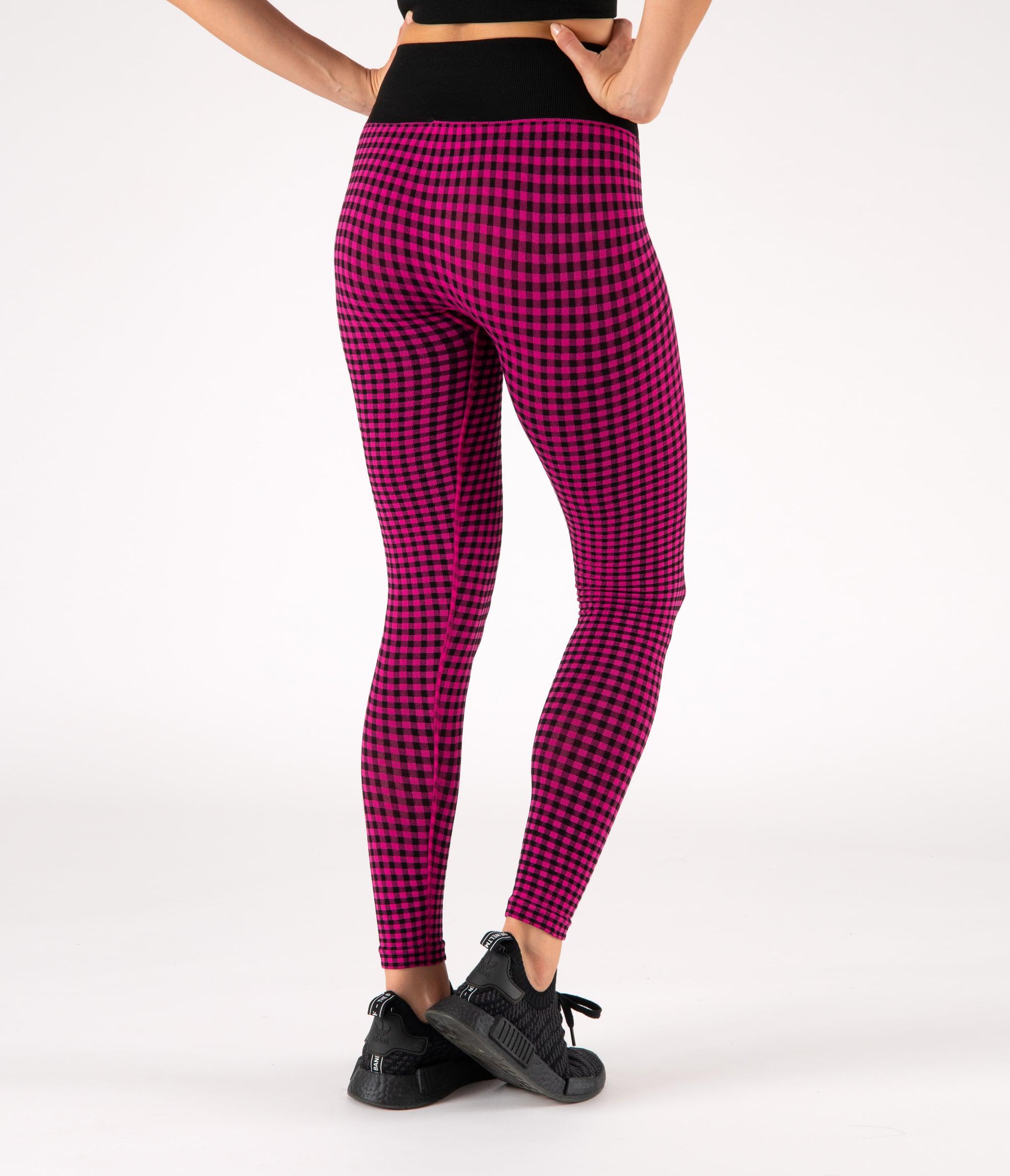 LEGGINGS SUTTON – CHECK – BLACK AND FUCHSIA