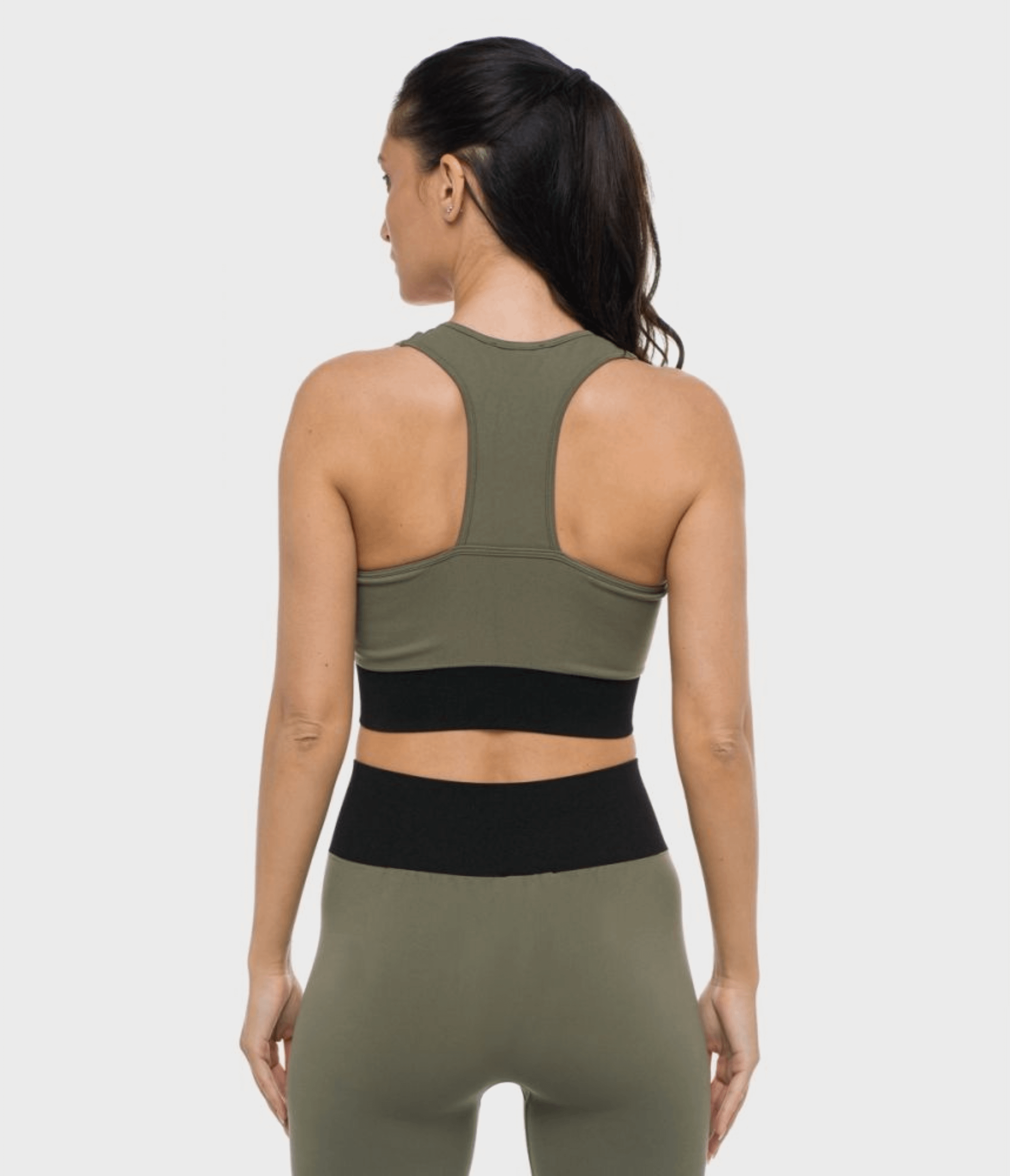 TOP SPORTIVO KAIA BRB - OLIVE/BLACK