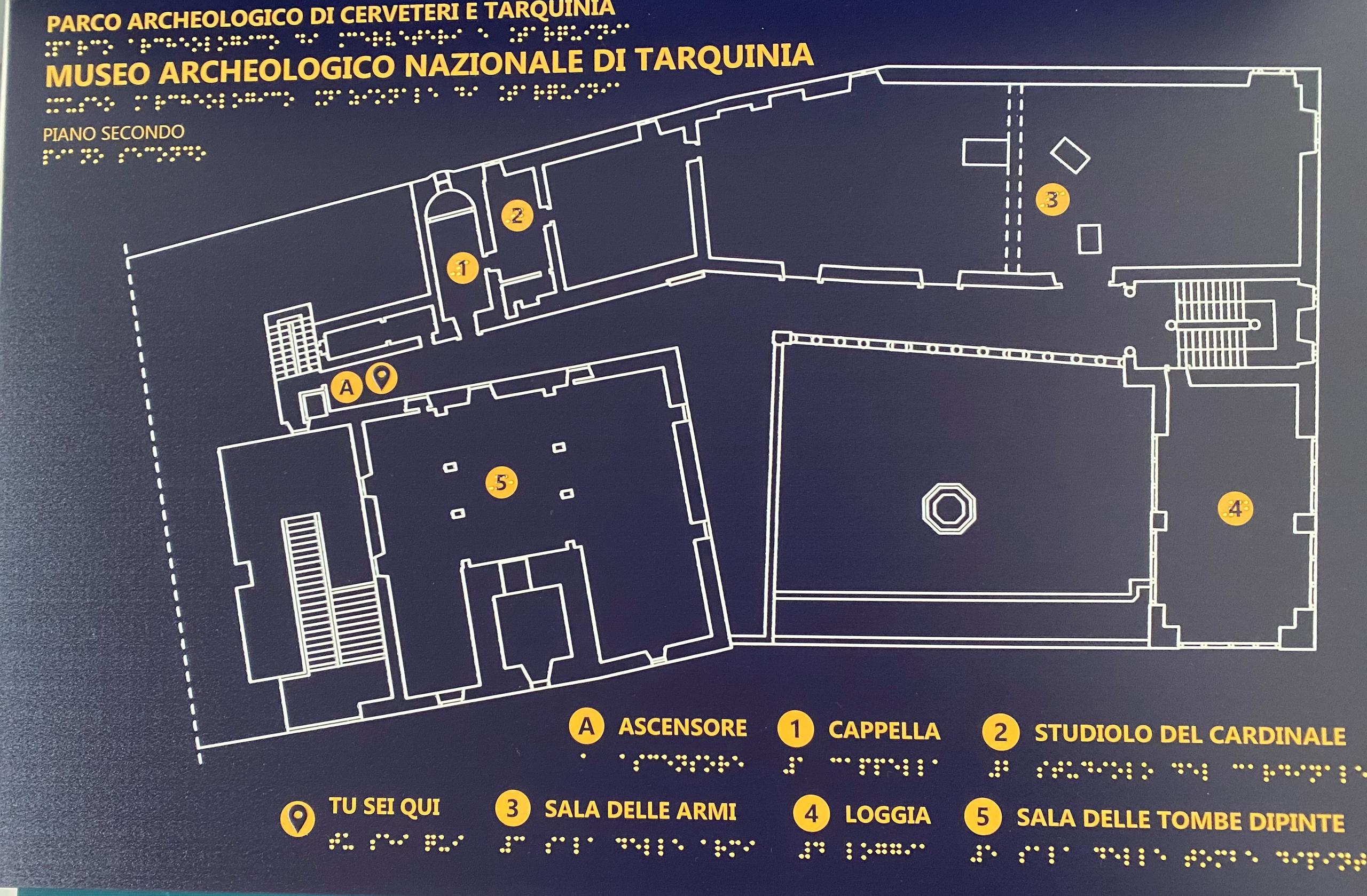 dettaglio Mappa tattile Museo Nazionale Archeologico Cerite