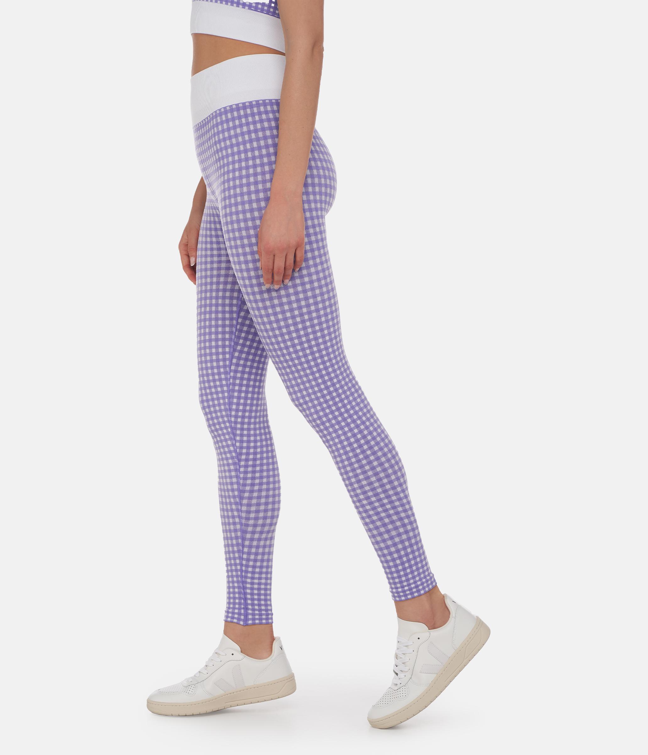 LEGGINGS SUTTON – VICHY – WHITE AND VIOLET