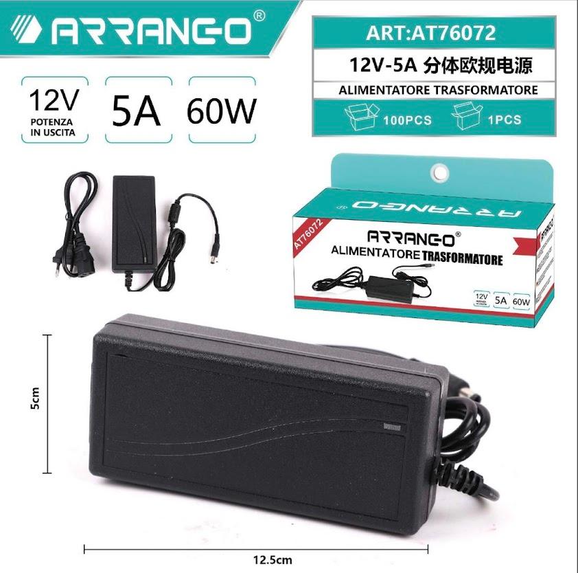 Alimentatore trasformatore universale 60W 5A 12V DC 220v AC