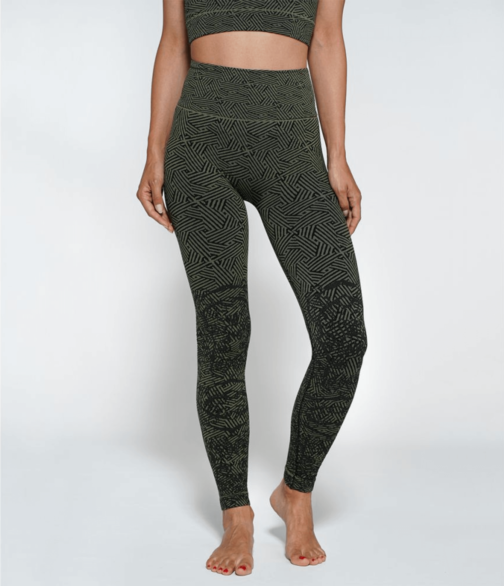 LEGGINGS DAKOTA REEF MILITARY GREEN/BLACK - SEAMLESS