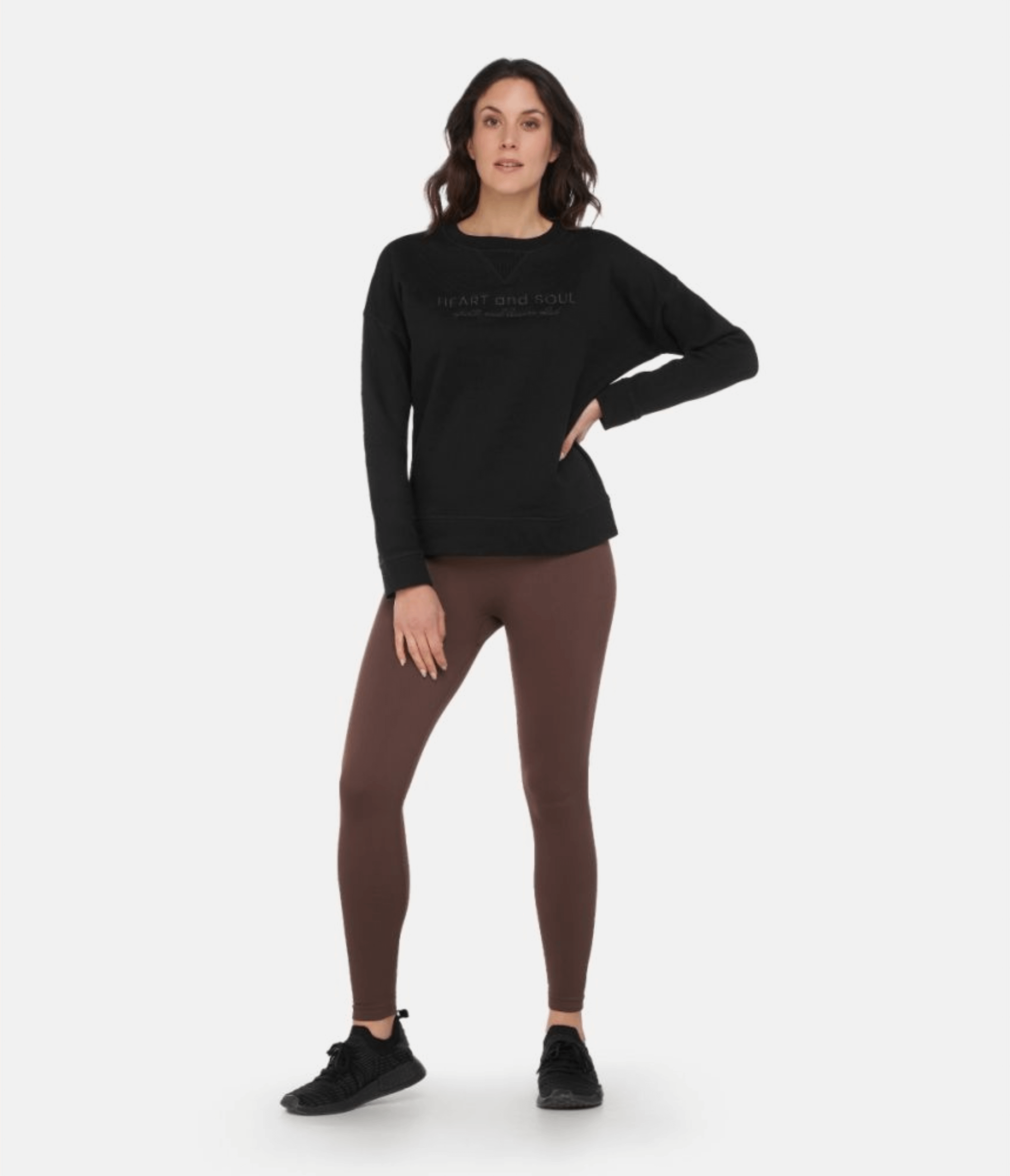 FELPA GIROCOLLO GISELLE OVERSIZE – SPORTS AND LEISURE CLUB - BLACK