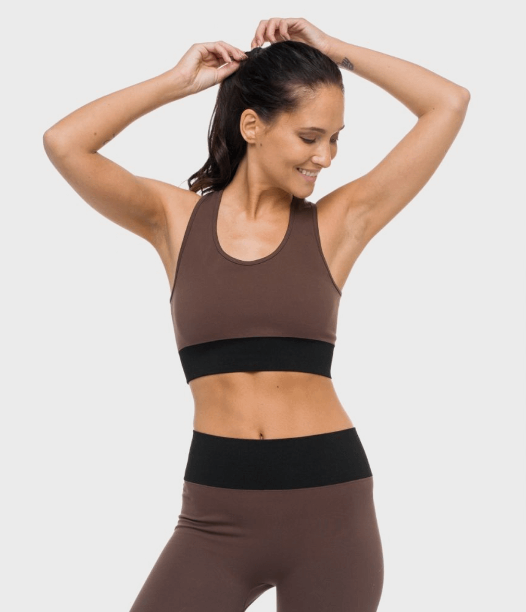 TOP SPORTIVO KAIA BRB - CHESTNUT/BLACK