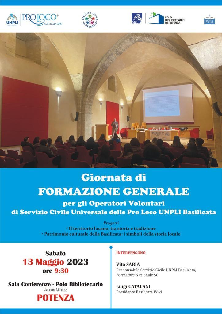 Formazione per gli Operatori Volontari del Servizio Civile Universale delle Proloco UNPLI Basilicata