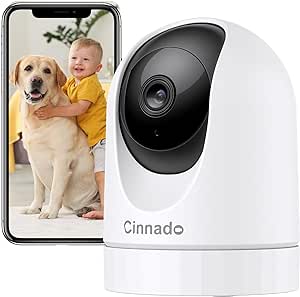 Videocamera Sorveglianza Interno Wi-Fi per Baby con Pan/Tilt