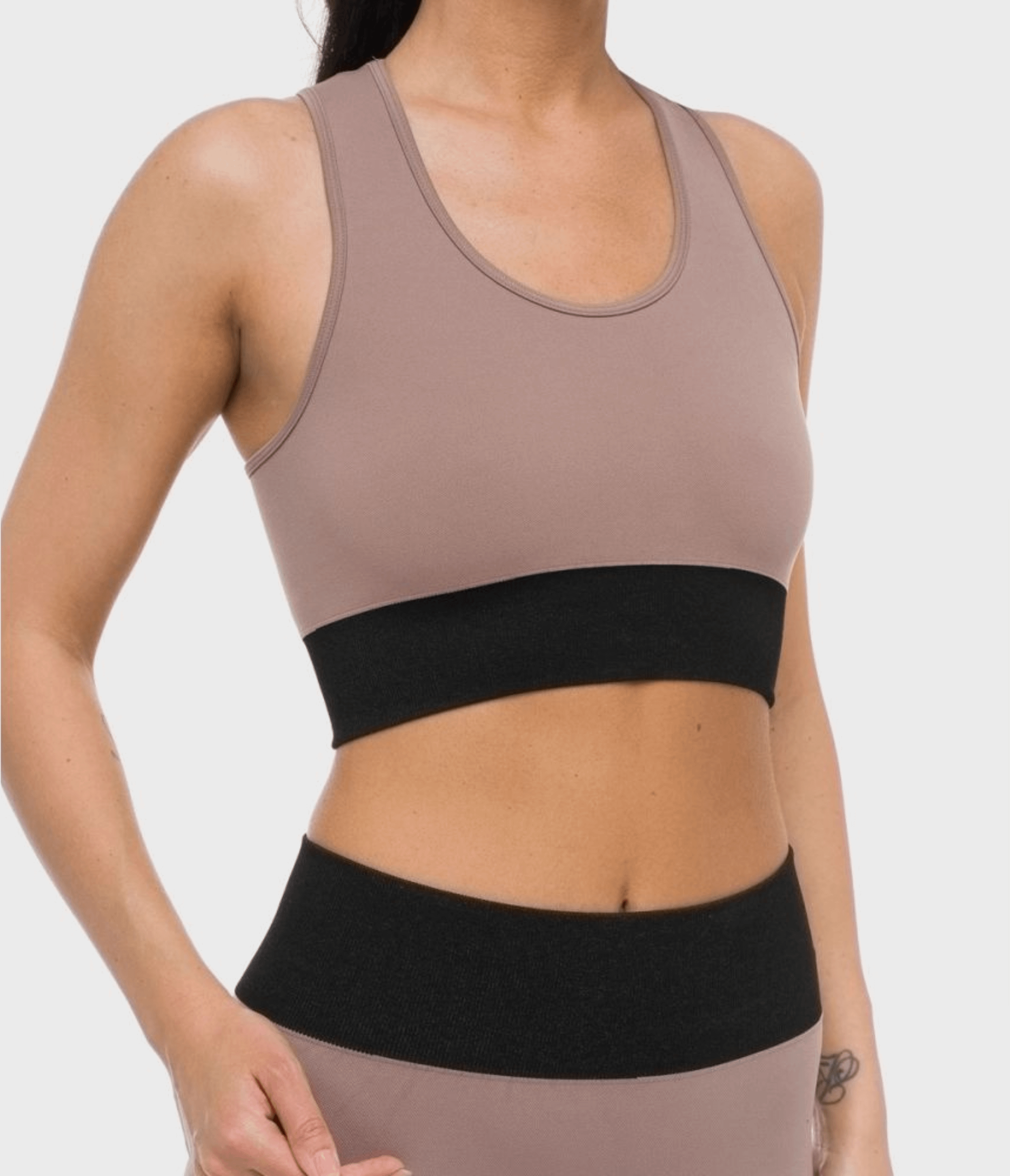 TOP SPORTIVO KAIA BRB - DOVE GREY/BLACK