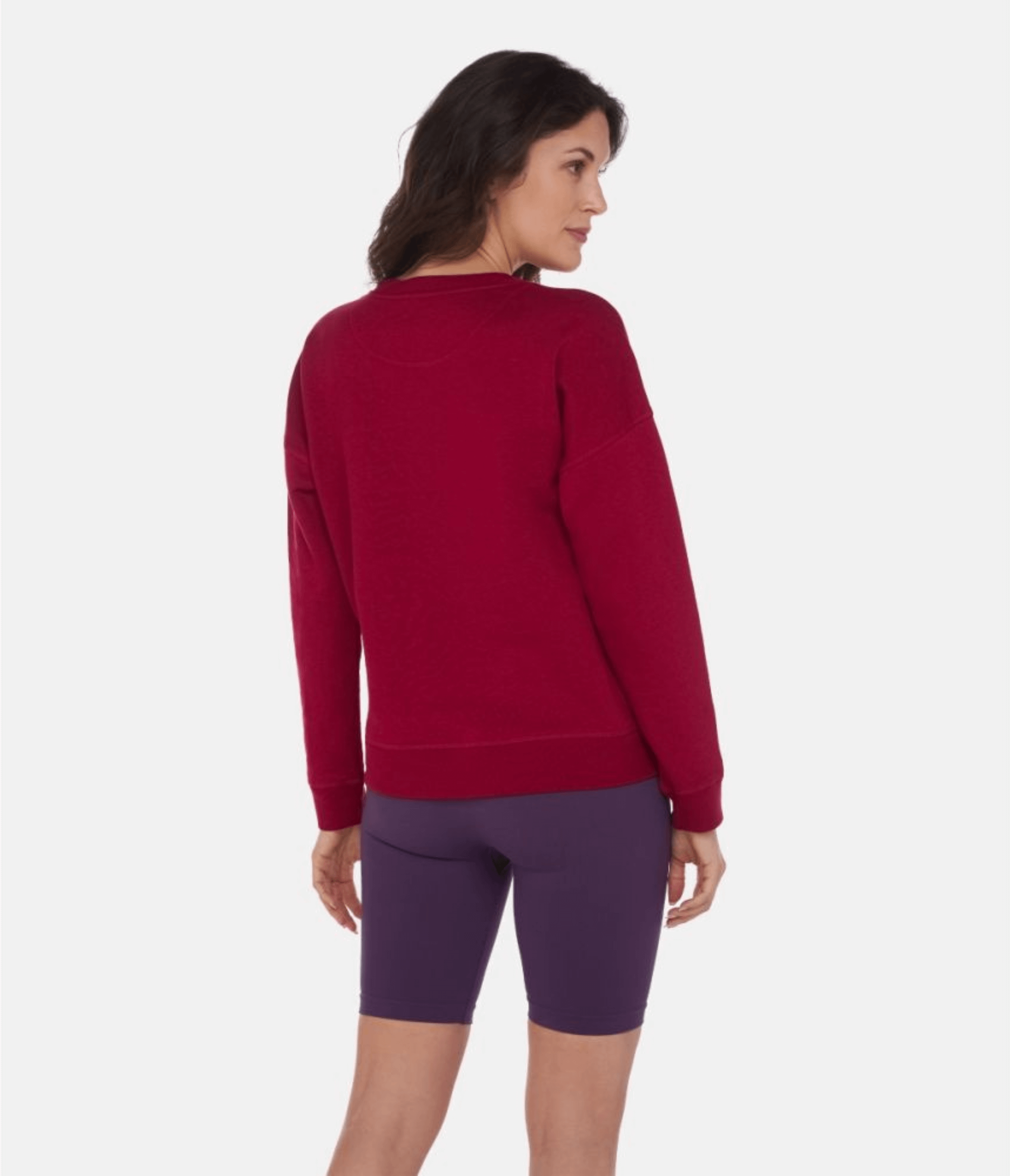 FELPA GIROCOLLO GISELLE OVERSIZE – SPORTS AND LEISURE CLUB - CHERRY