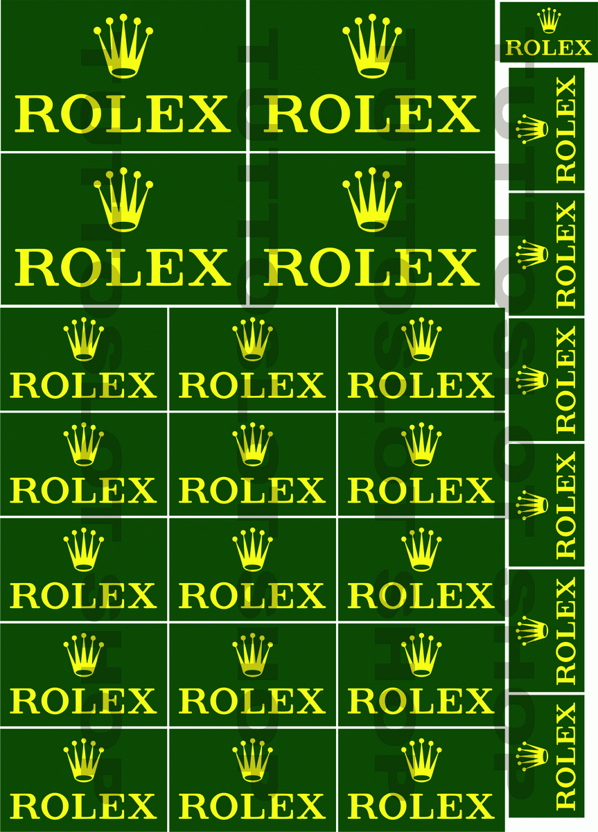 Foglio adesivi in vinile con logo Rolex - Self adhesive vinyl Rolex logo sticker