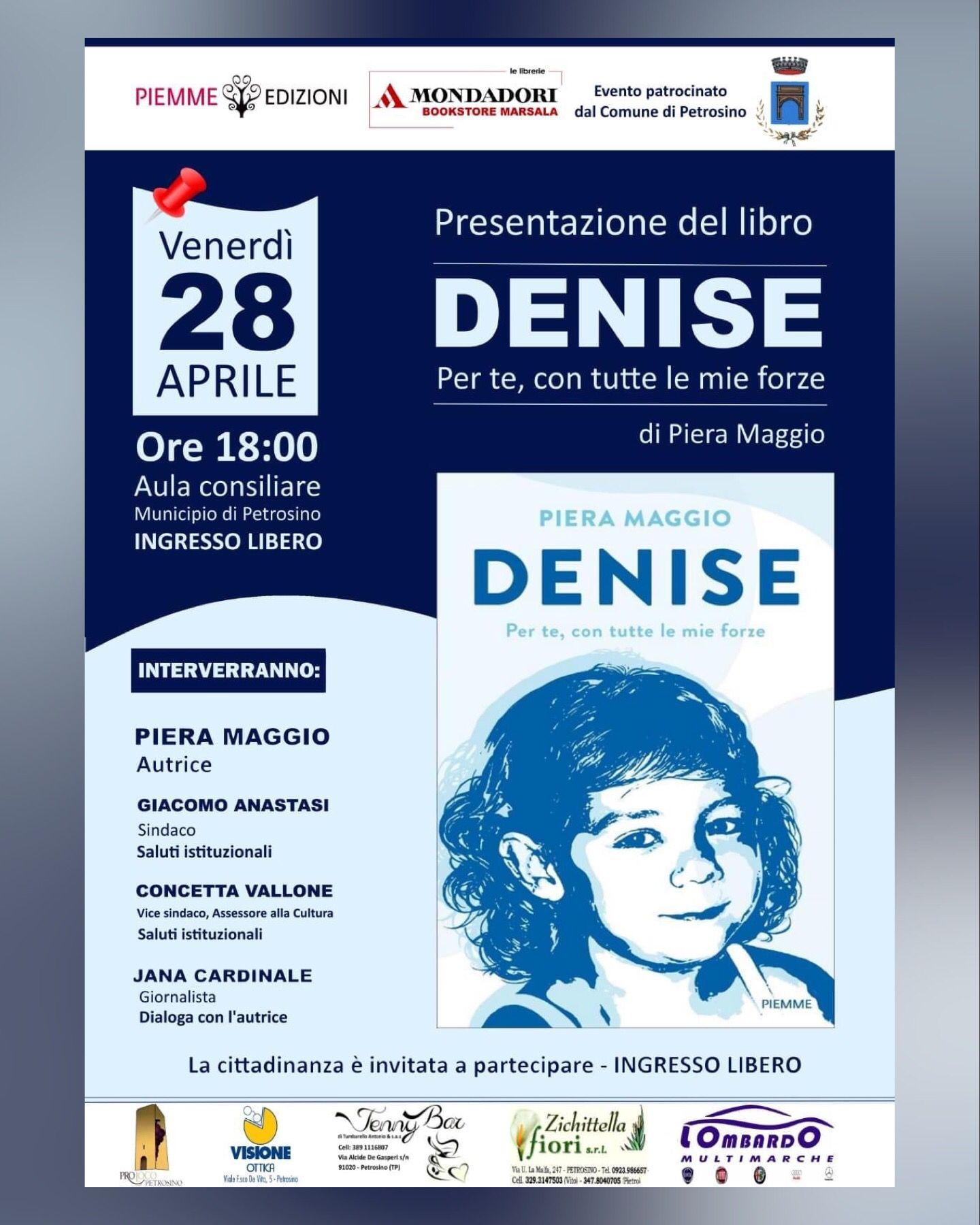 Presentazione del libro il 28 aprile a Petrosino (TP)