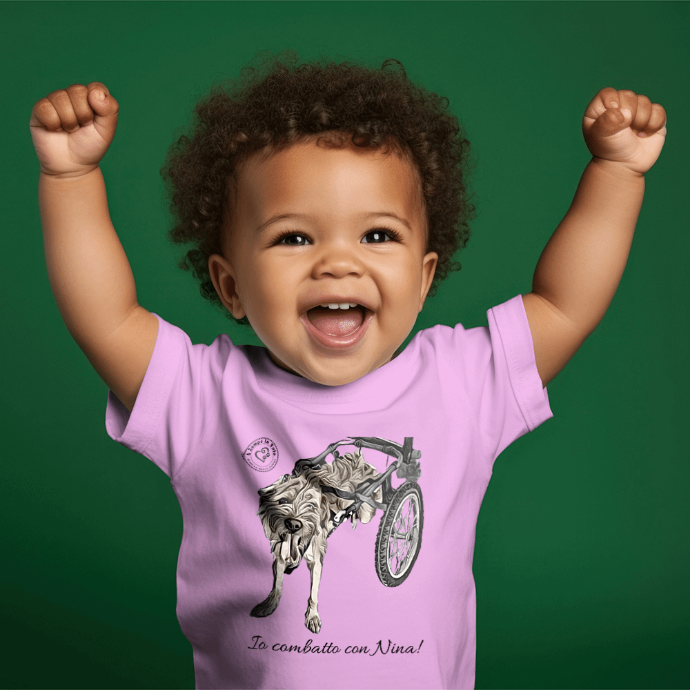 T-Shirt Solidale Bambino "Io Combatto con Nina!"