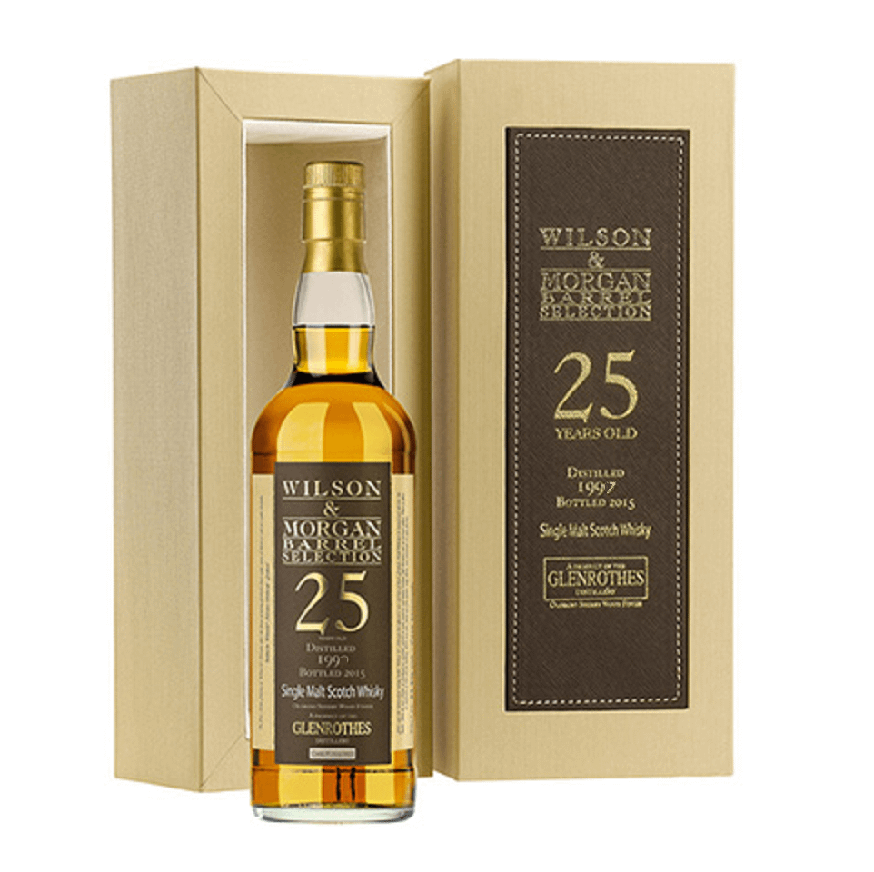 WHISKY WILSON & MORGAN THE GLENROTHES SCOTCH 25 Y.O. 0,70 LT AST.
