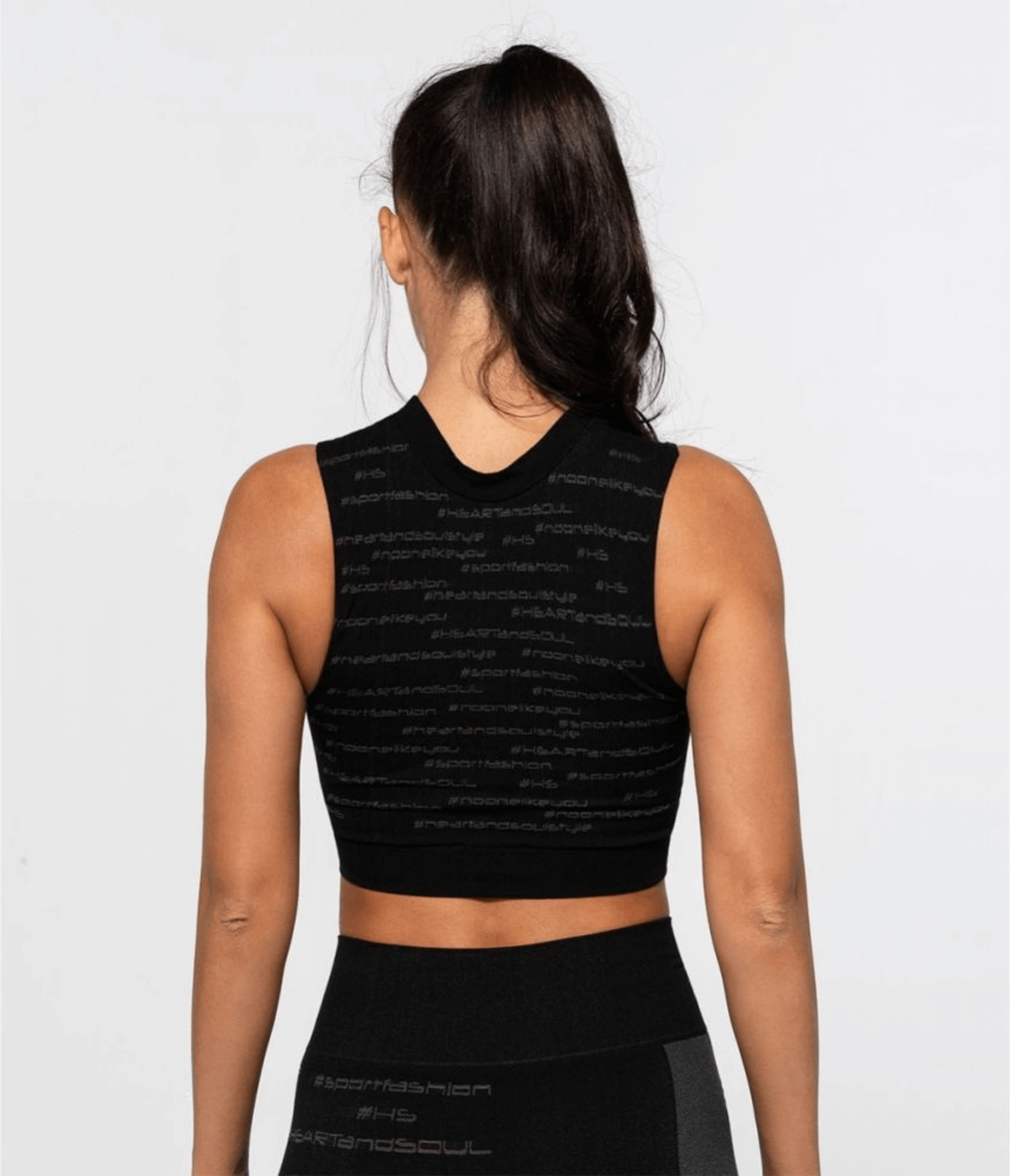 TOP VICTORIA PERGAMENA BLACK - SEAMLESS