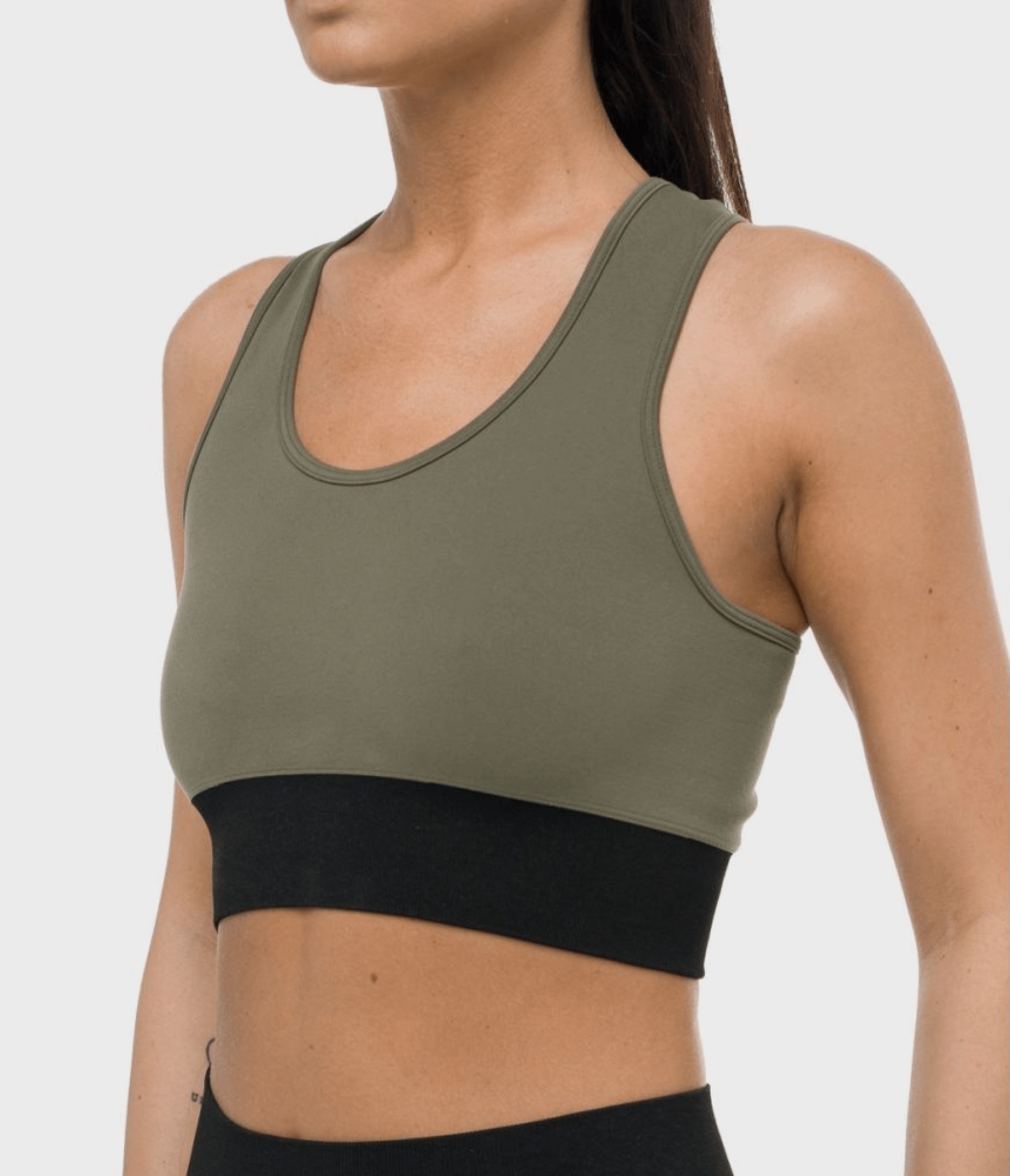 TOP SPORTIVO KAIA BRB - OLIVE/BLACK